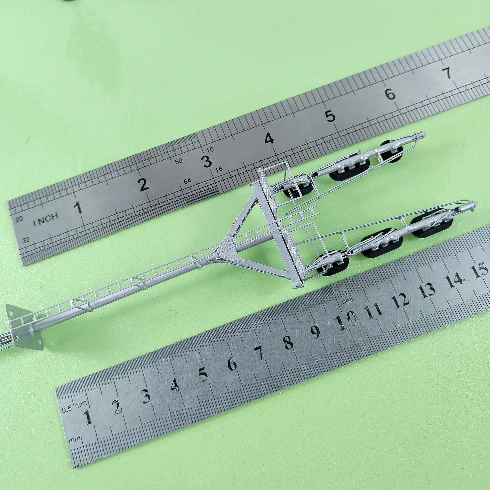 1 x HO scale model railroad tower block signal goalpost bracket 6 faceplate #B6