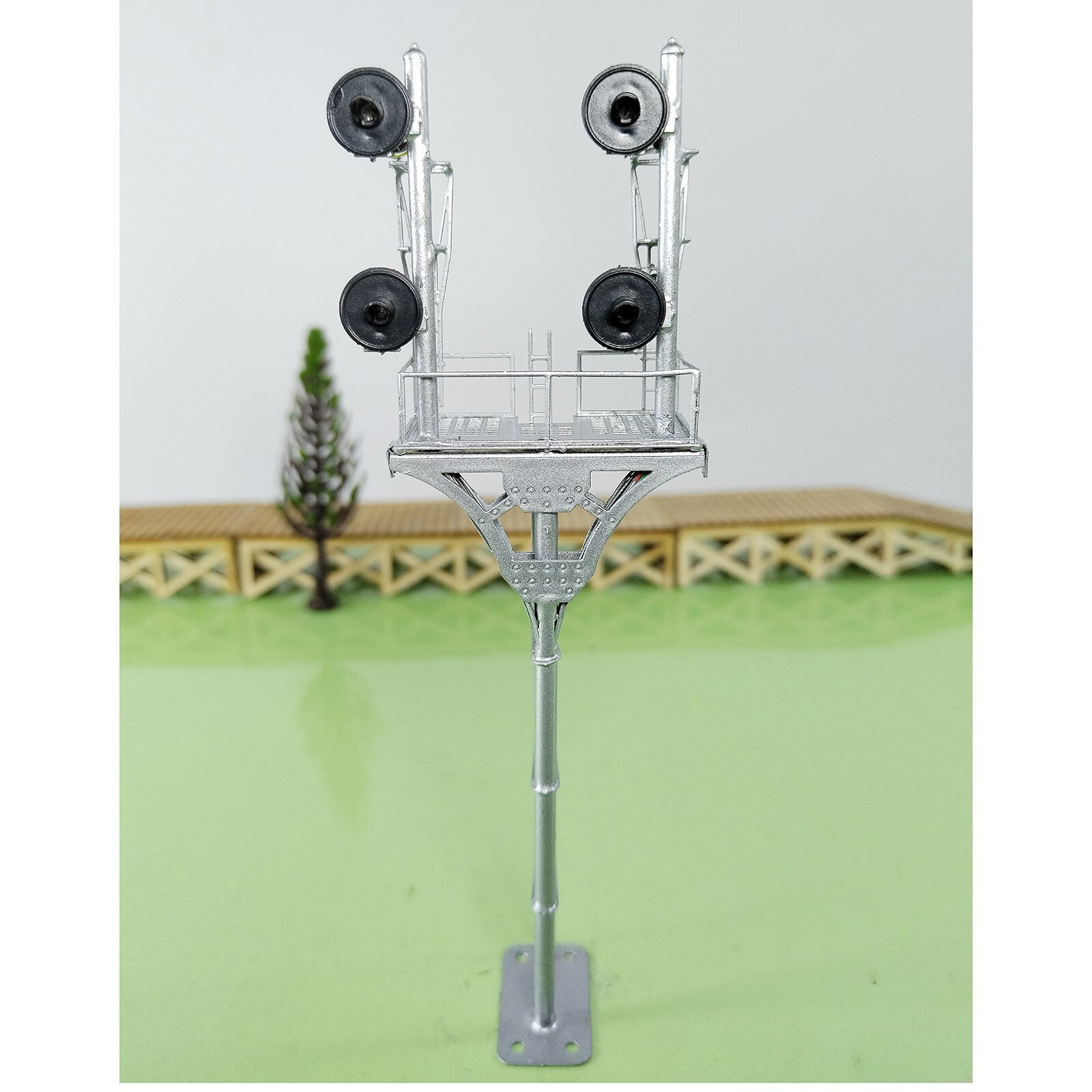 1 x HO scale model tower searchlight signal goalpost bracket 4 faceplate #C4