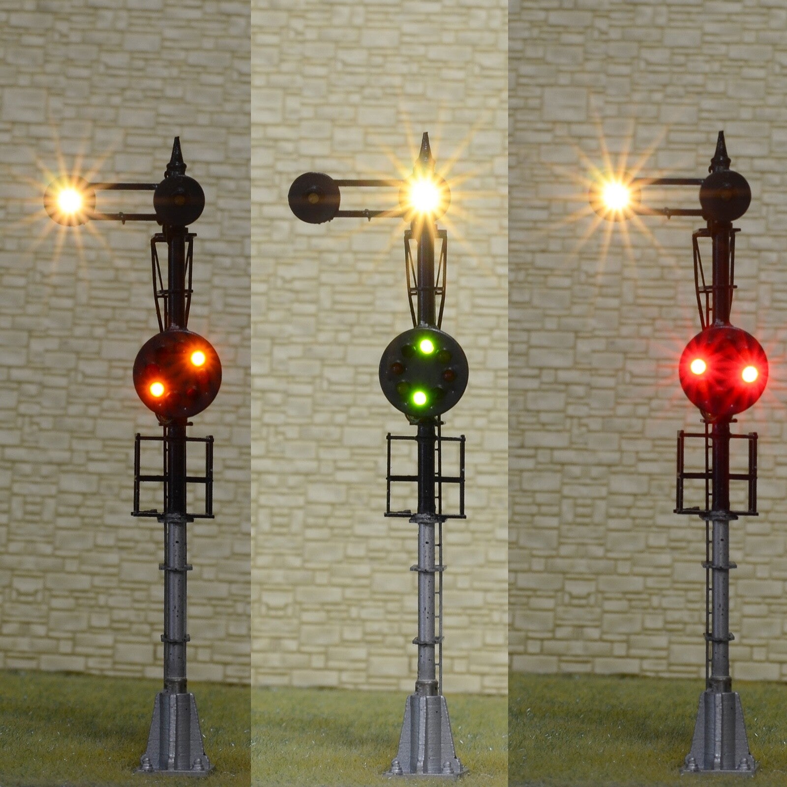 1 x HO scale model railroad CPL signal B&O light 3V LEDs made fine metal #DU2