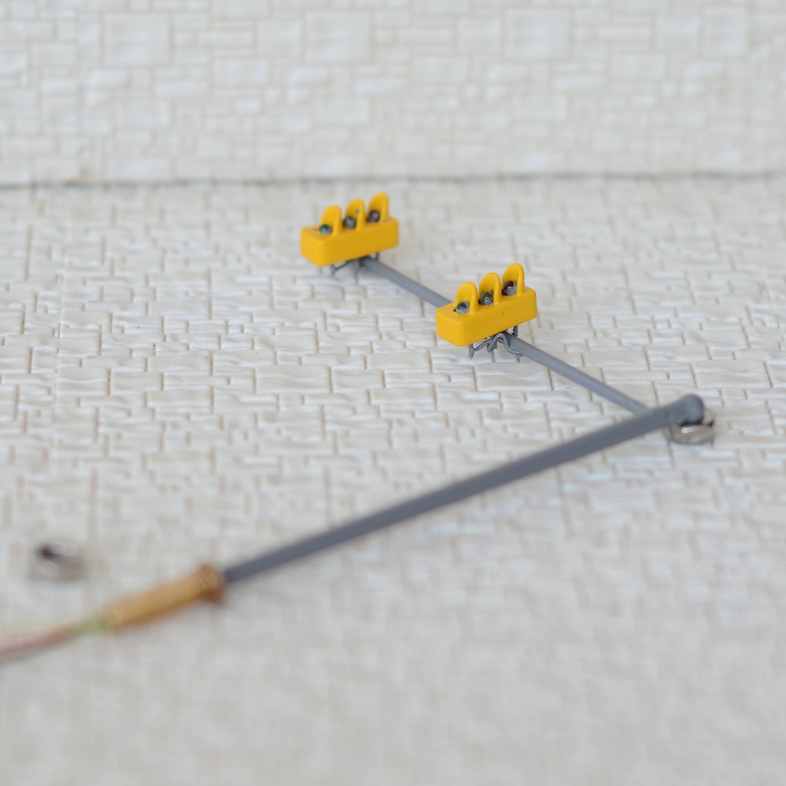 2 x HO / OO traffic light signal LED model train crossing walk Street sign #V2B3