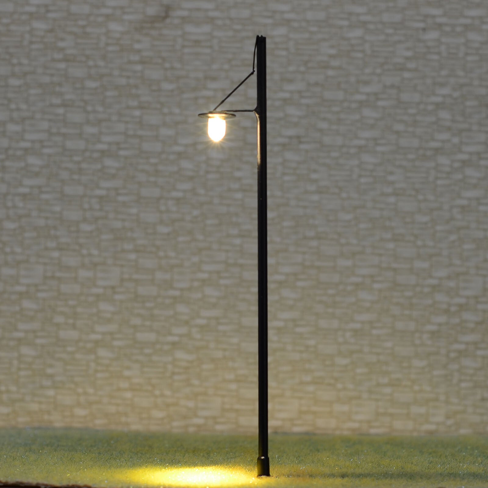 10 x O scale 1:48 model train railroad street light LED lamppost path lamp #R7BL