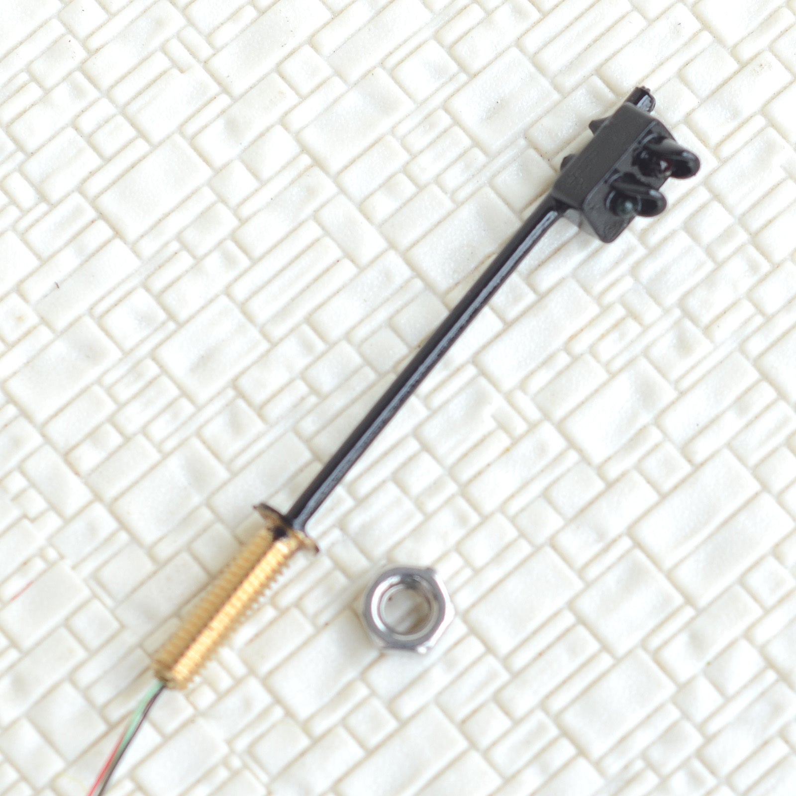 2 x traffic signal light HO OO scale model railroad crossing pedestrian #BL2