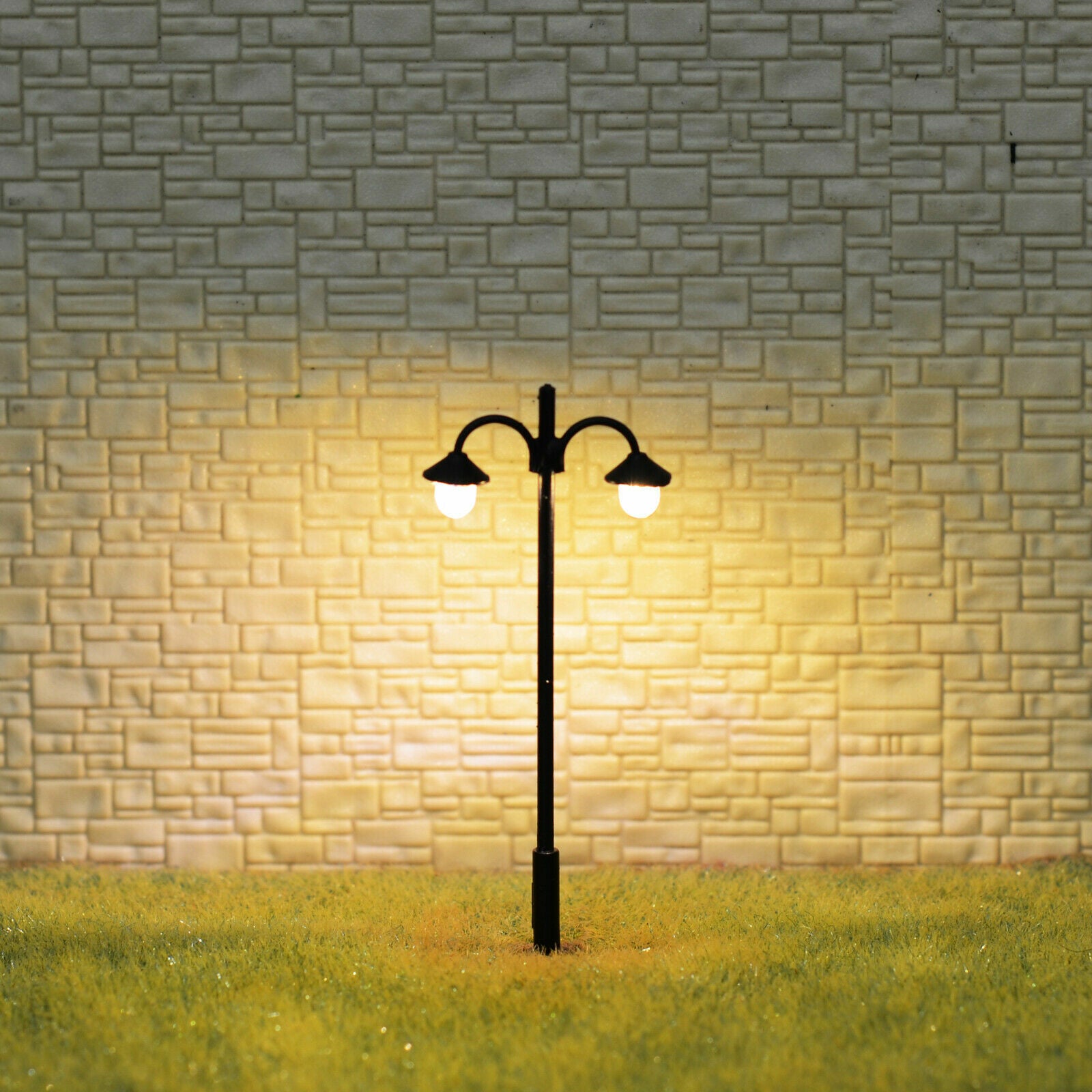 5 x HO scale model railroad antique street lights LED lamppost path lamp #S1711