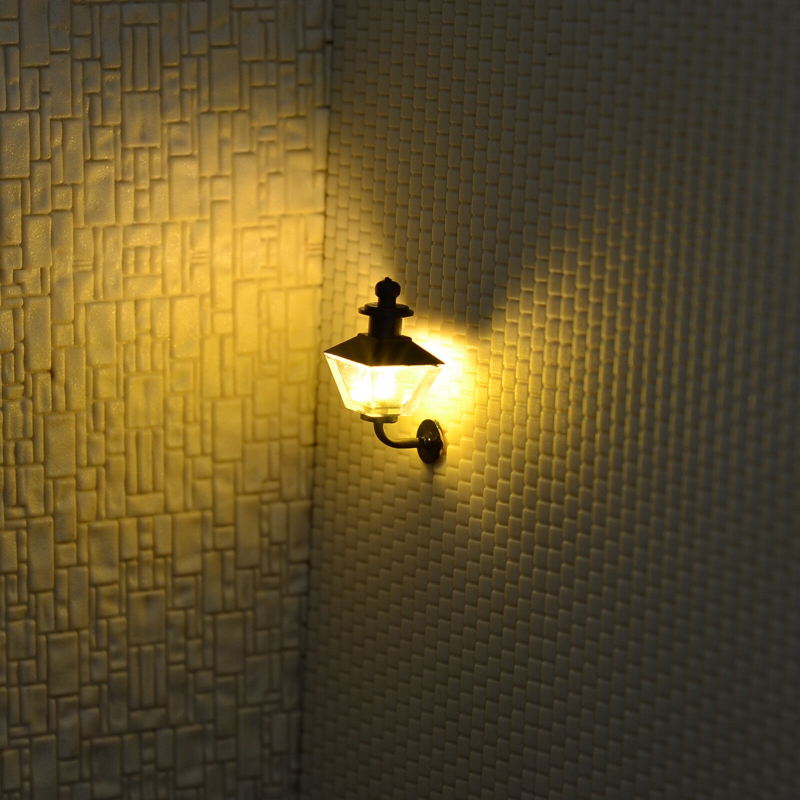 5 x O scale antique street bracket light model wall lamp posts LED building #TD1