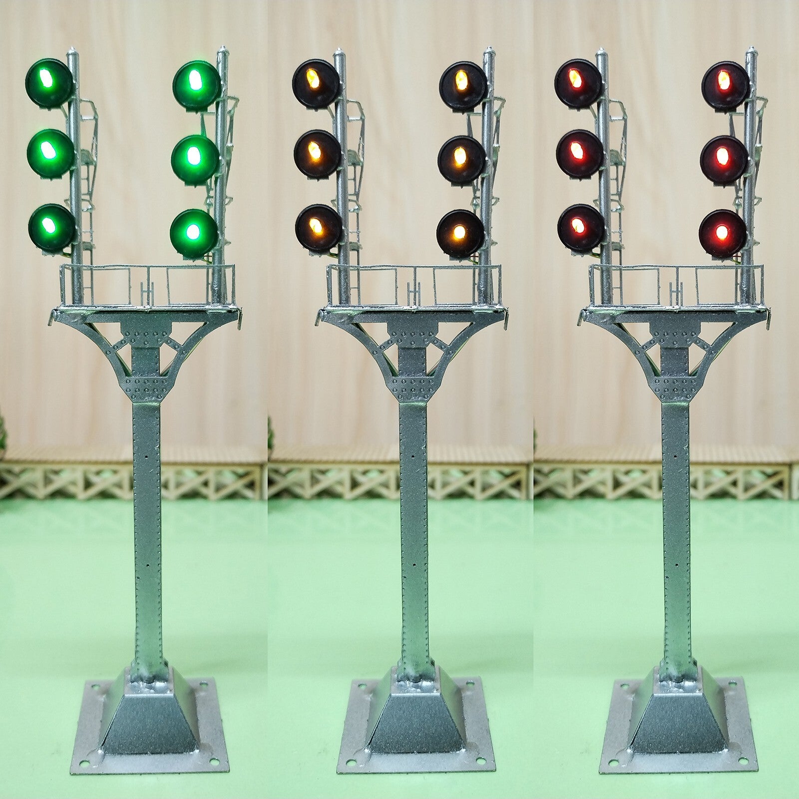 1 x HO scale model tower searchlight signal goalpost bracket 6 faceplate #Q6