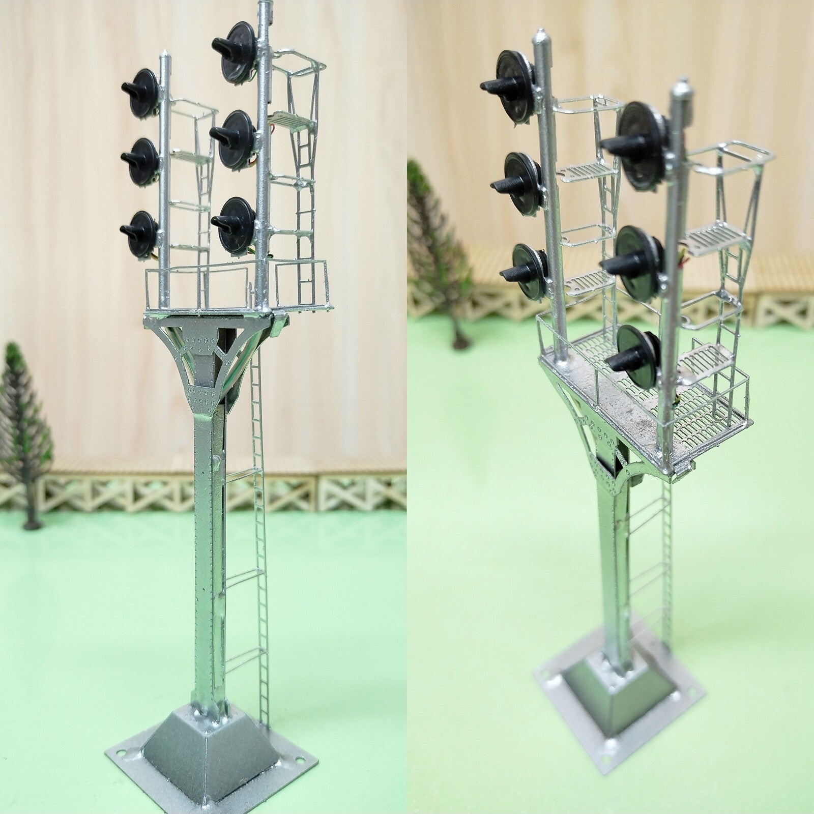 1 x HO scale model tower searchlight signal goalpost bracket 6 faceplate #Q6