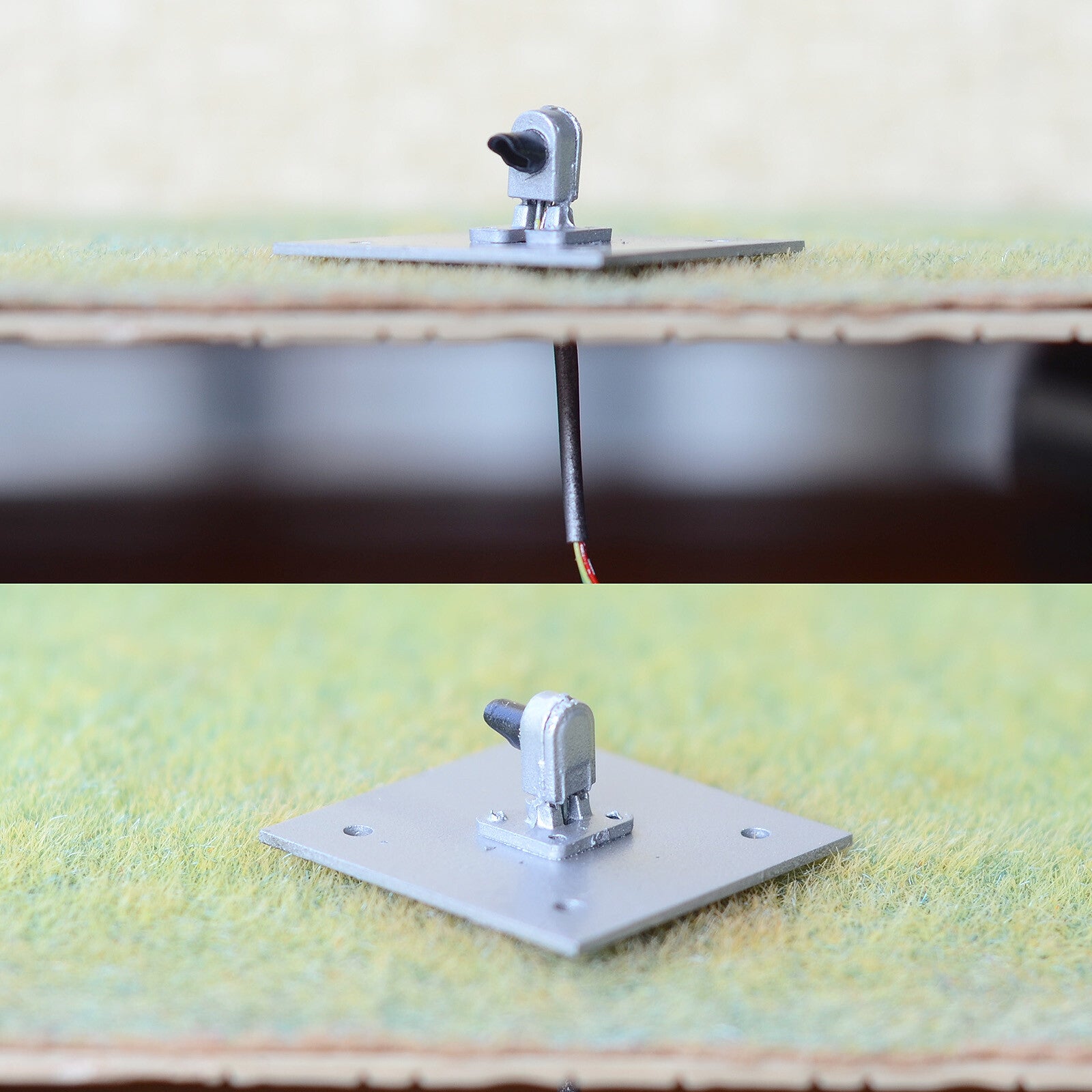 1 x HO scale railroad tri-color dwarf searchlight ground signal with stand #G1WS