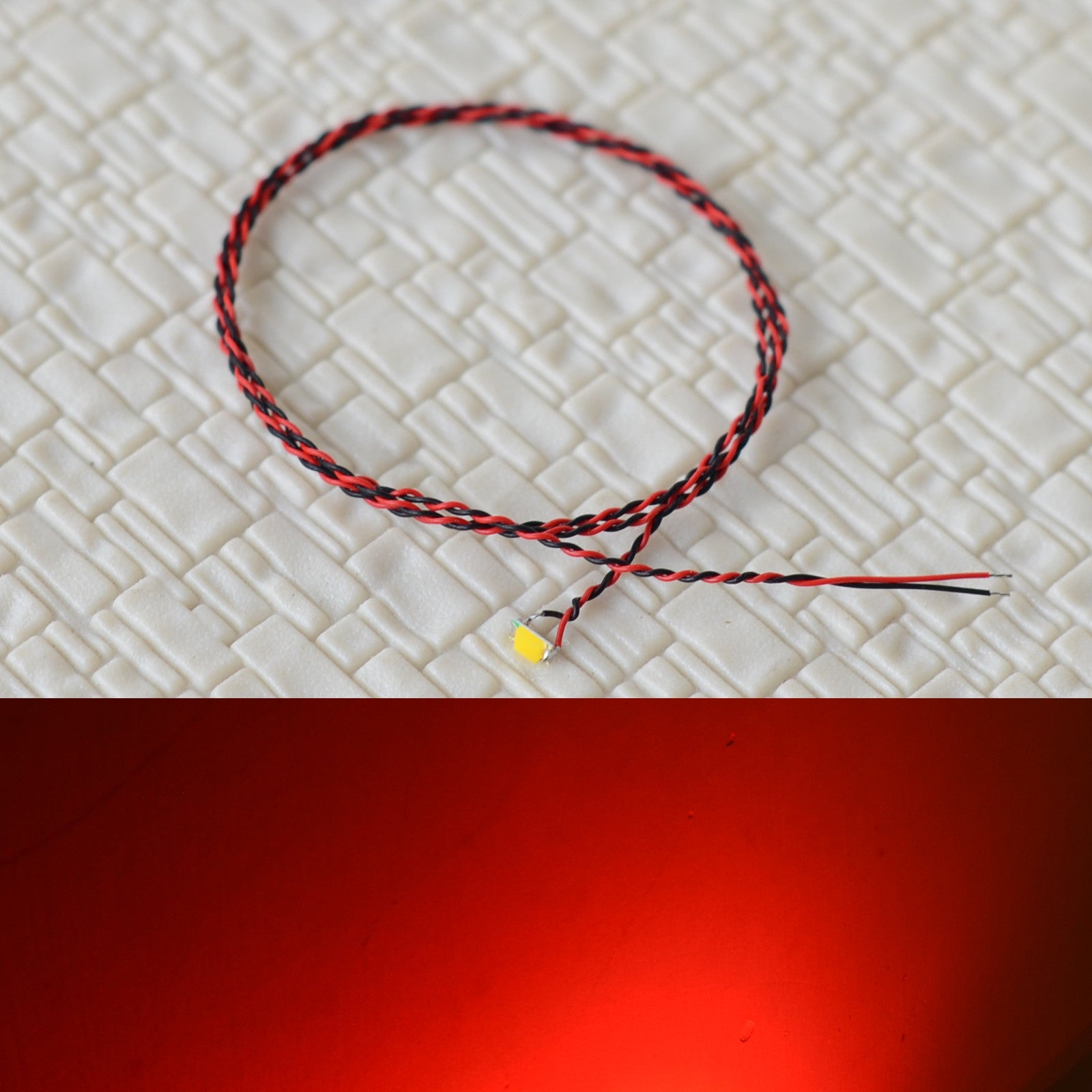 10 x pre twisted wired red #0805 SMD led street Lights Pre-soldered lamp HO N