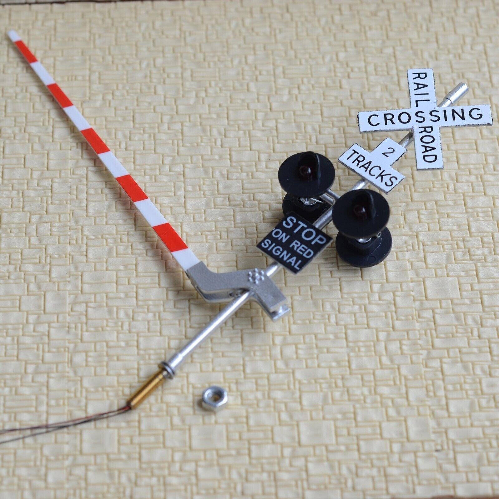 1 x full set O scale crossing signal moving gate automatic system sound effect