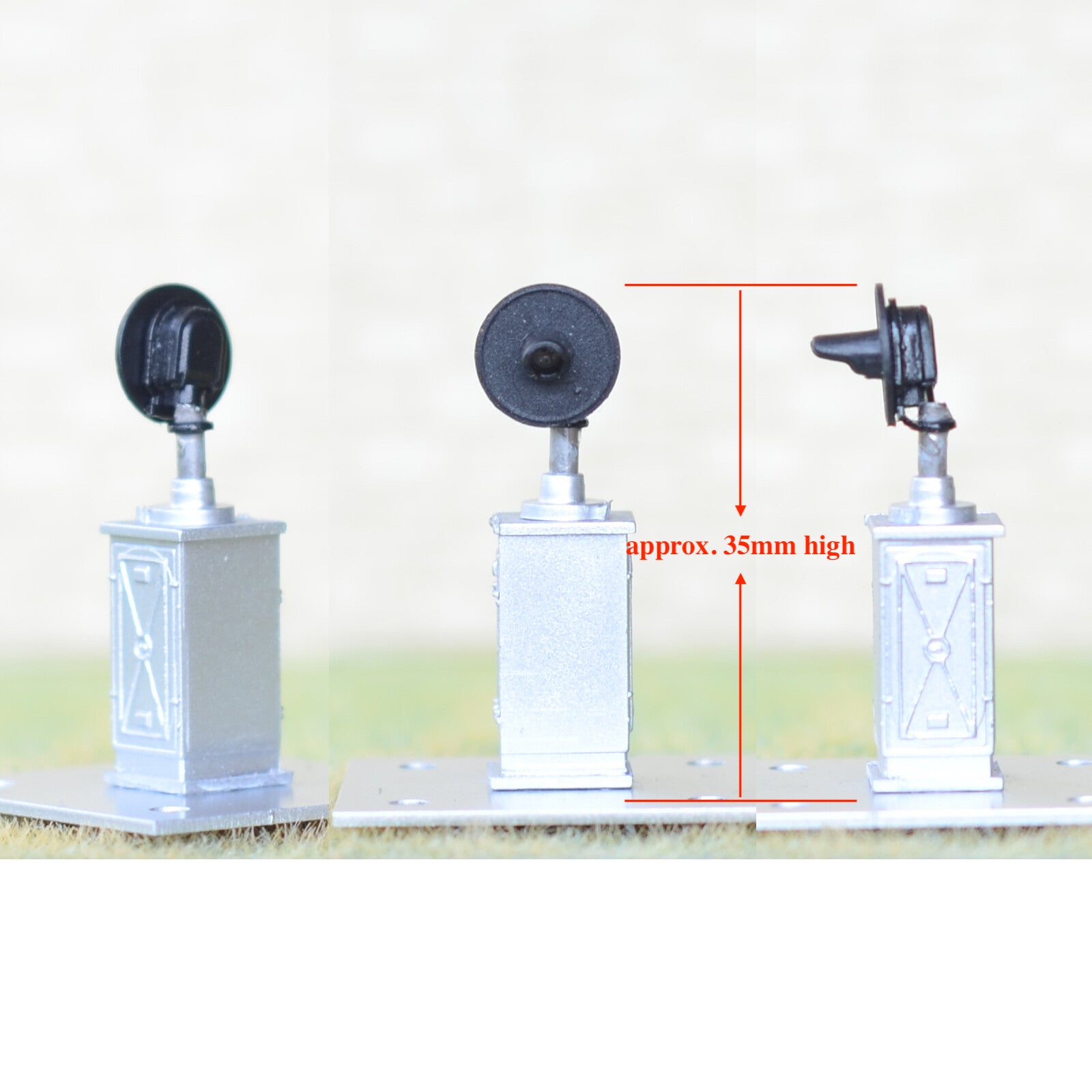 1 x HO scale model railroad 3-colors dwarf searchlight ground signal lower #M1