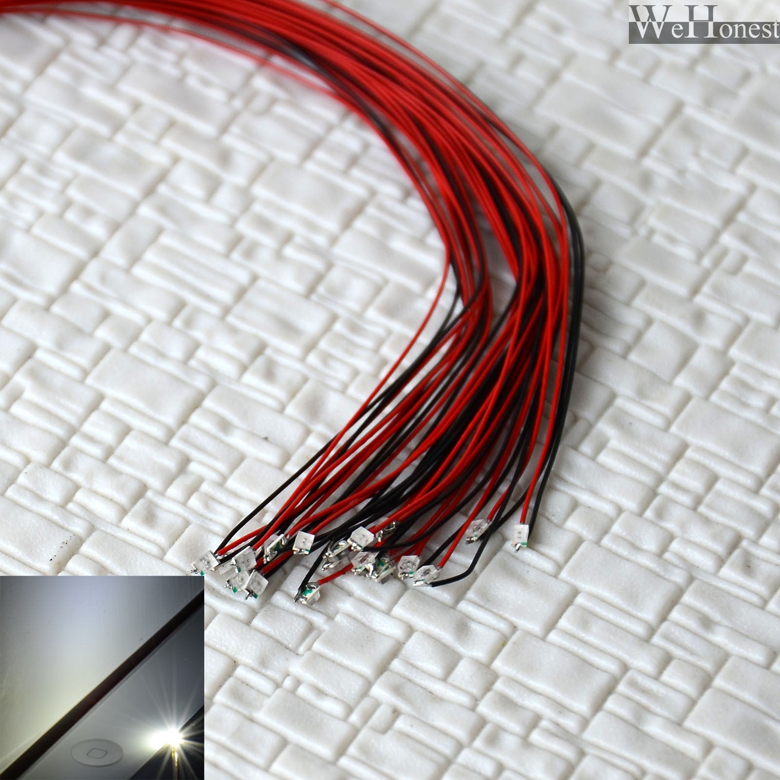 15 x Pre Wired bright white #0805 SMD led street Lights Pre-soldered lamps HO N