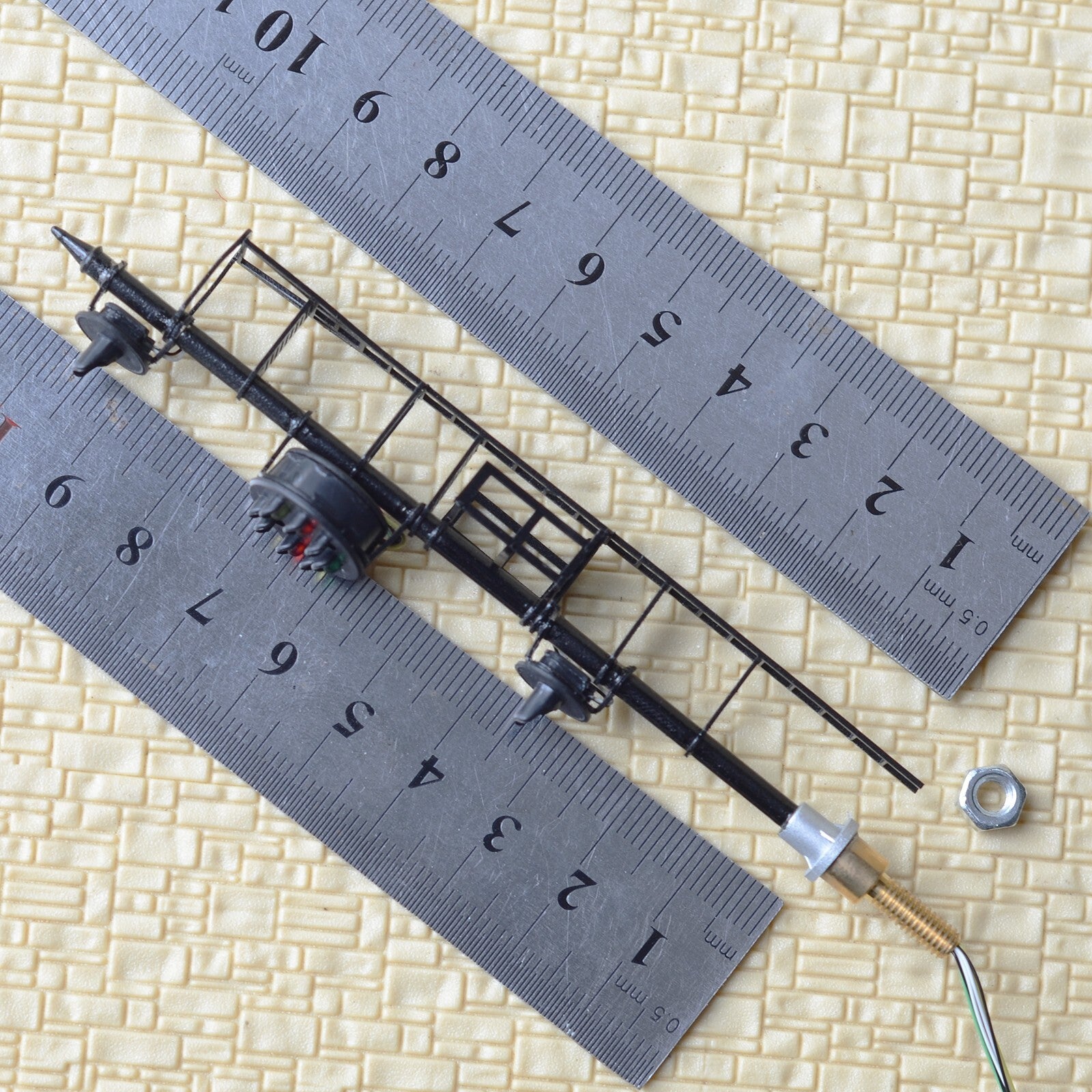 1 x HO scale model railroad B&O CPL color position light signal LED metal #U1D1