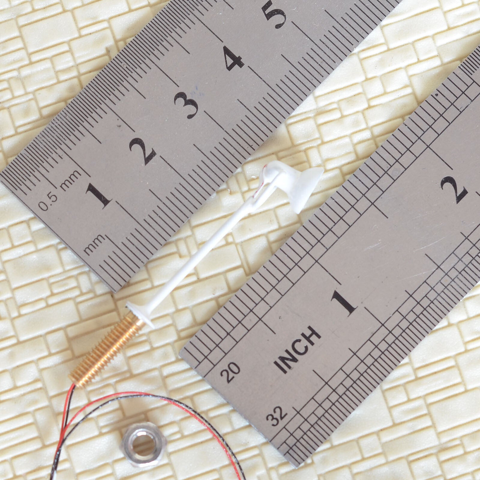 5 x HO scale LED spotlight model limelight projector street light lamp post #4WH