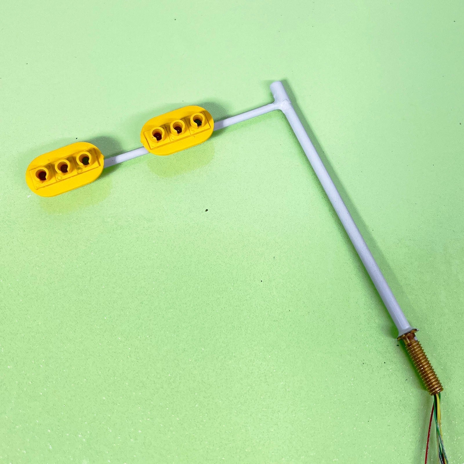 2 x HO / OO traffic light signal LED model train crossing walk street sign #CHHJ