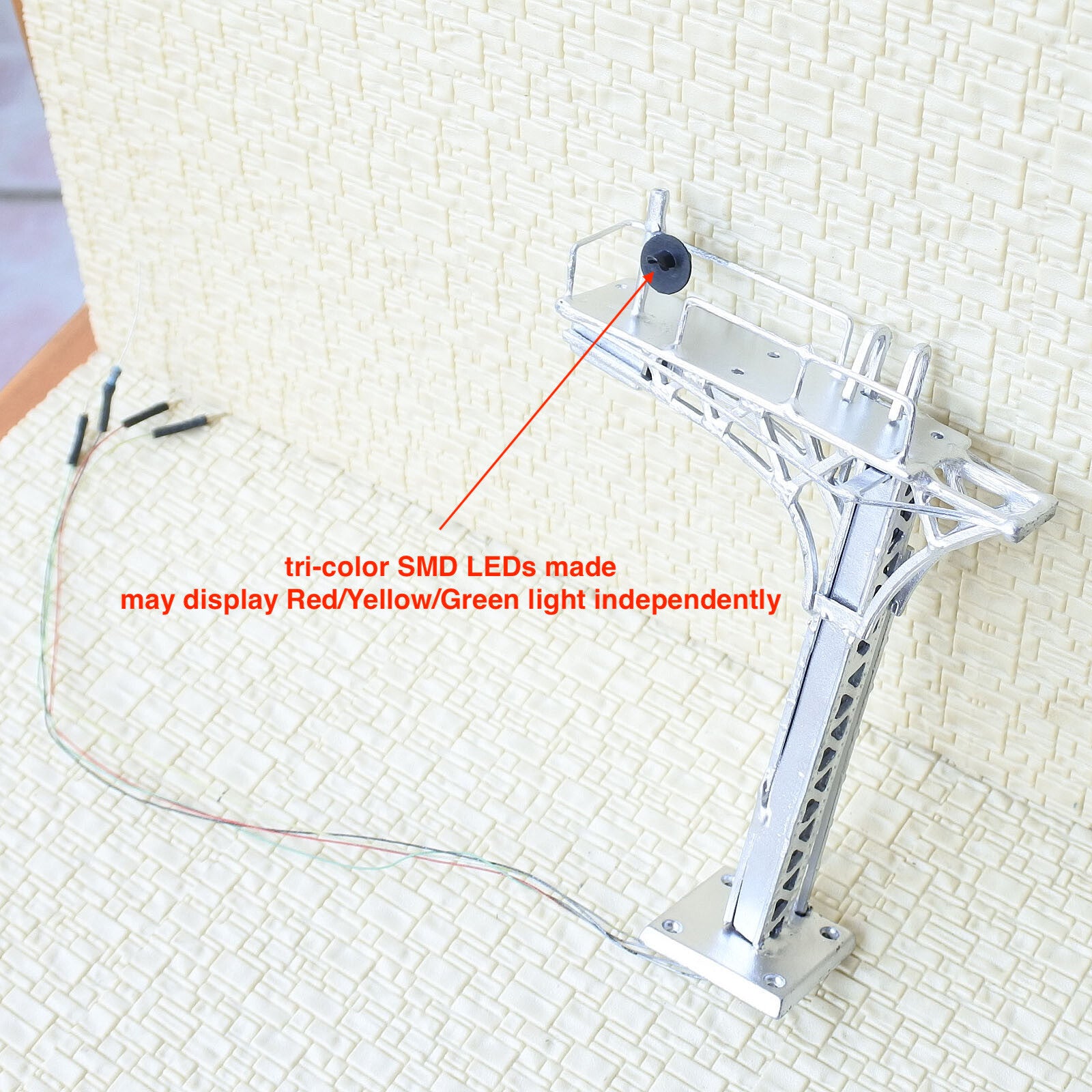 1 x HO OO block searchlight cantilever signal bridge tricolors 1 track metal #13