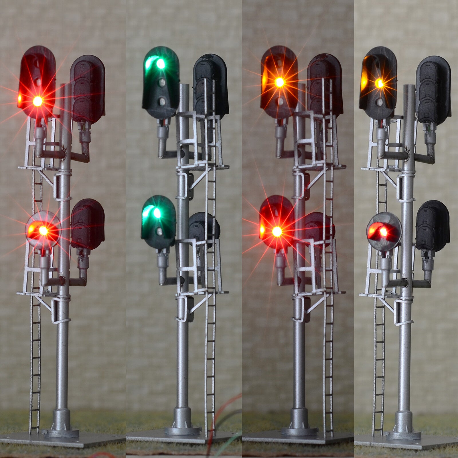 1 x HO scale block signal full sunshield cover 4 heads Darth Vader style #U33D12