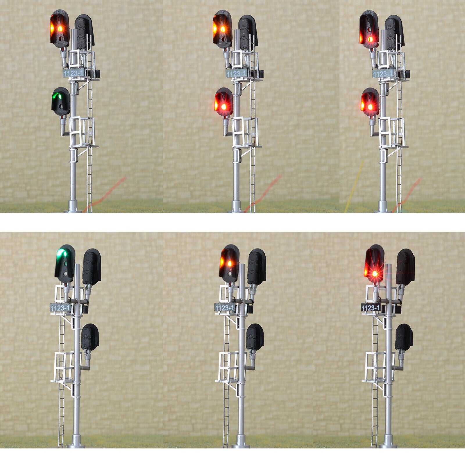 1 x HO scale Bi-Directional 3 / 2 and 3 color Intermediate block signal #F332T