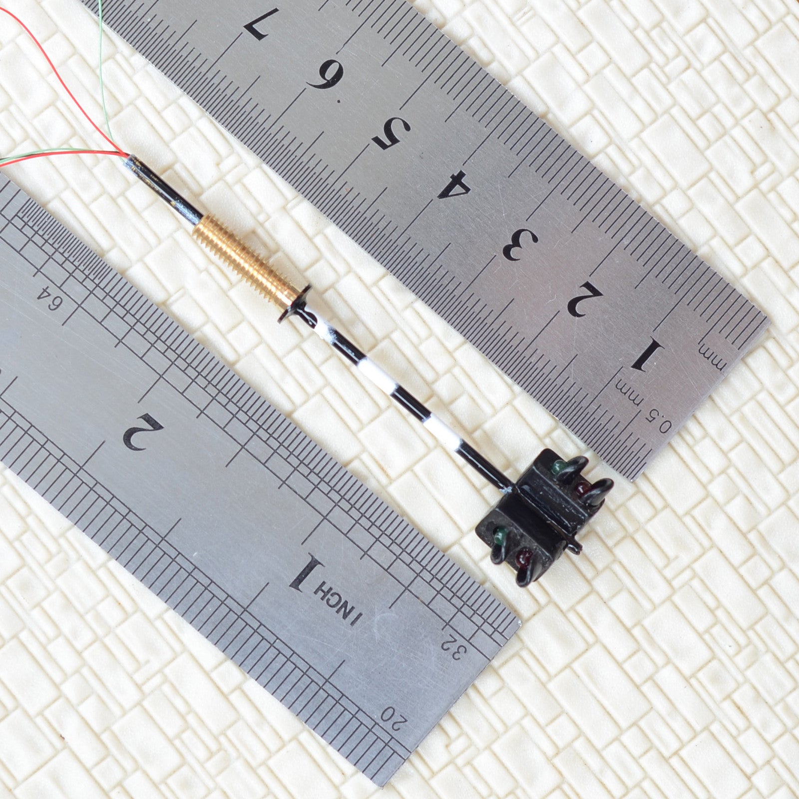 2 x traffic signal HO OO model railroad crossing walk LED pedestrian light #ZB22