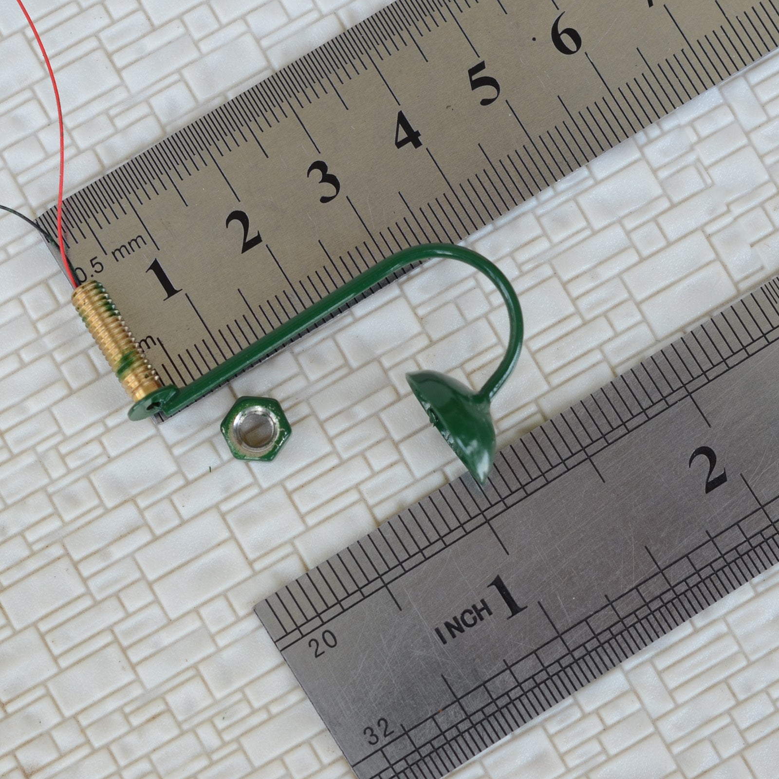 5 x O Scale Led bracket light Model train Railroad street wall lamp post #R48BG