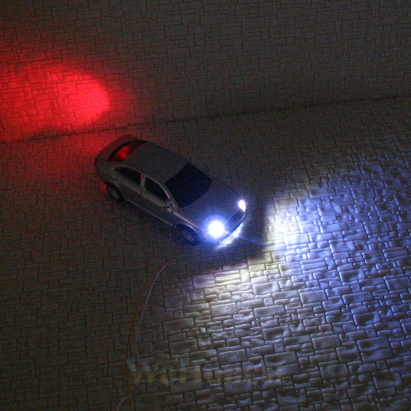 8 pcs OO Scale 1:76 Model Cars with 12V LEDs lights