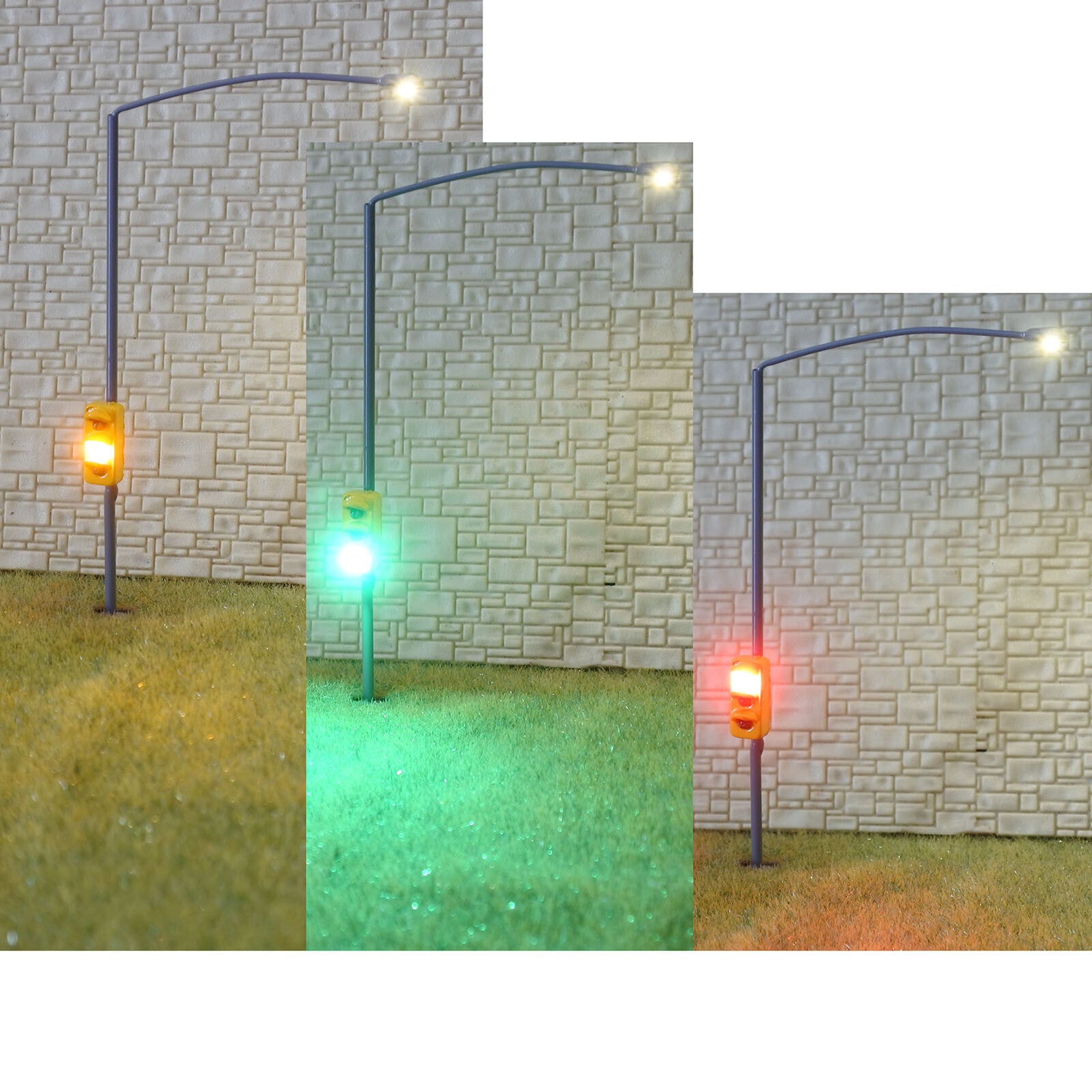 1 x traffic signal with street light HO OO scale model railroad led lamps #colGO