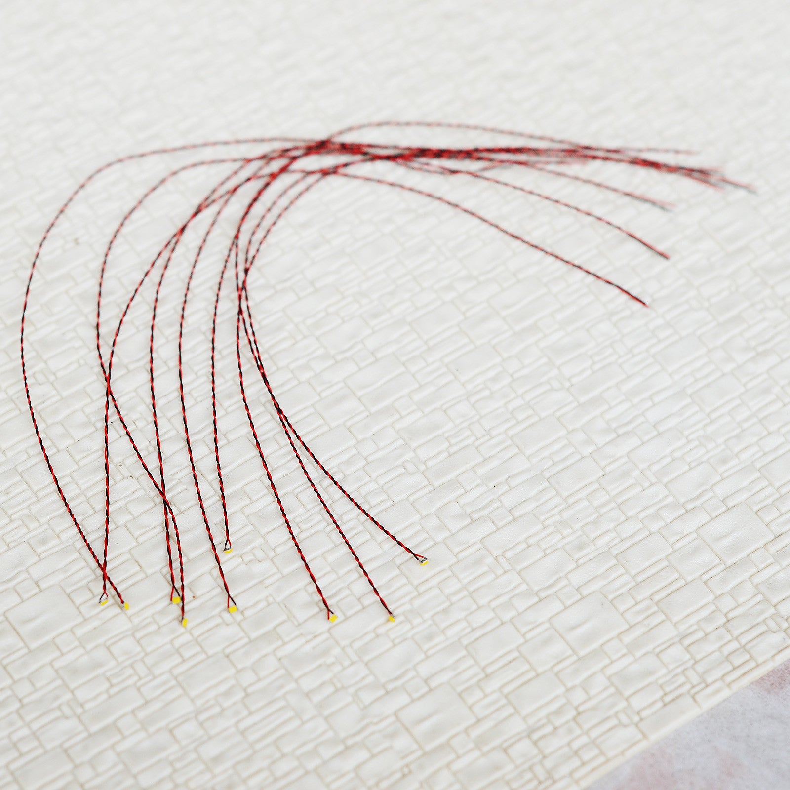 10 x twisted wired warm white #0603 SMD led street Lights Pre-soldered lamp HO N