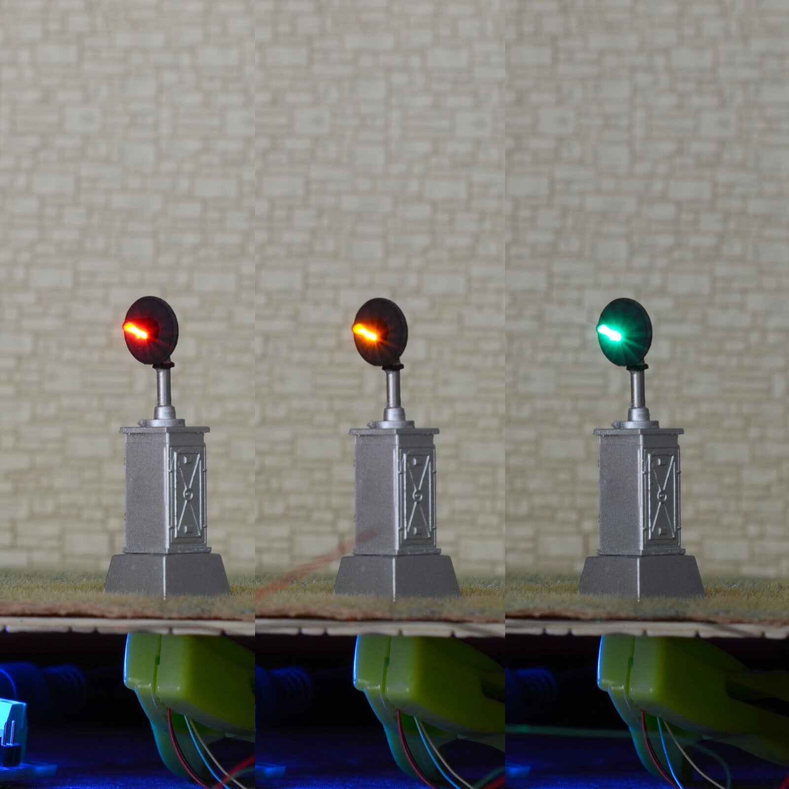 1 x HO scale model railroad 3-colors lower searchlight ground signal fine #L1