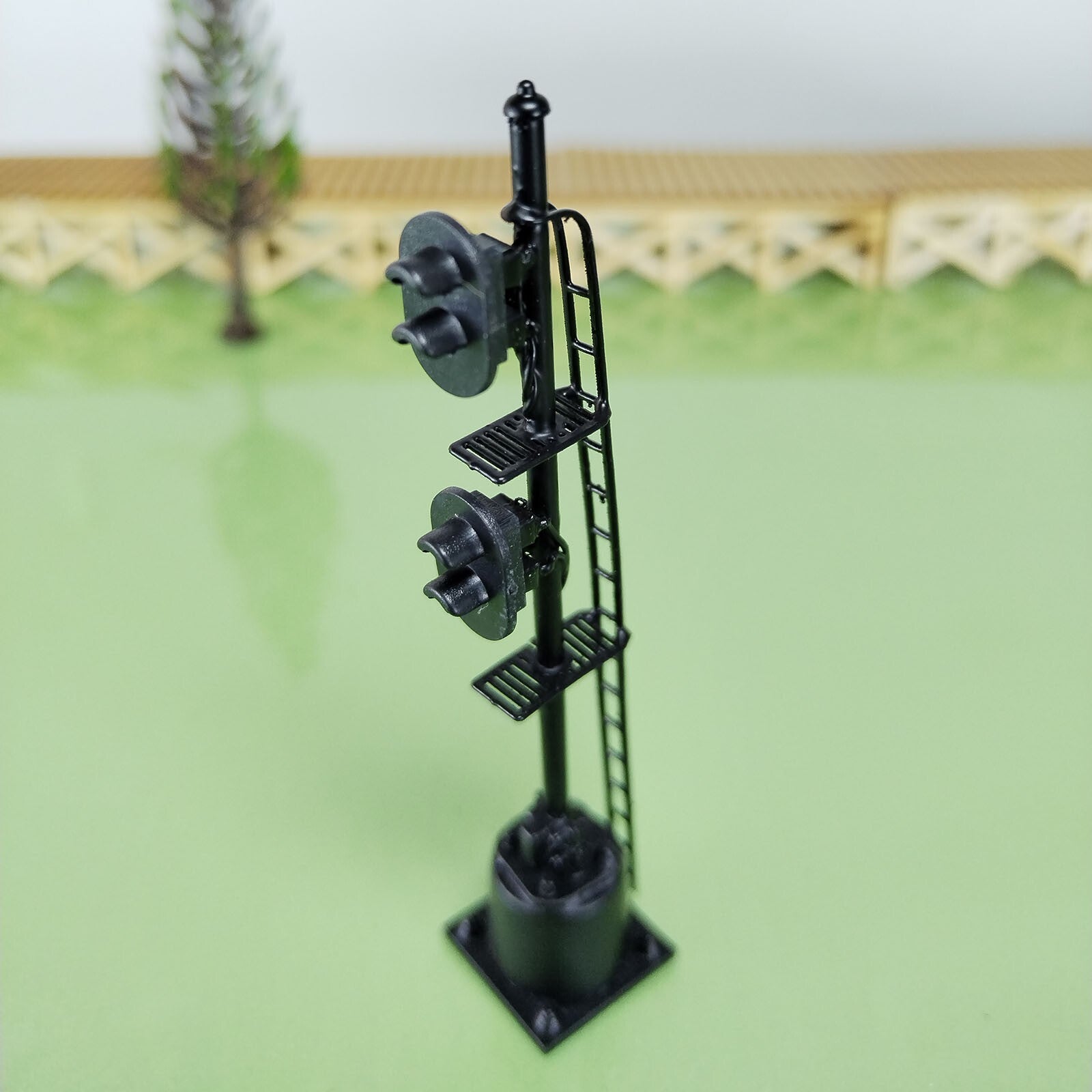 1 x HO scale model railroad 2 heads 2 aspects block signal LED made #K22SpBK