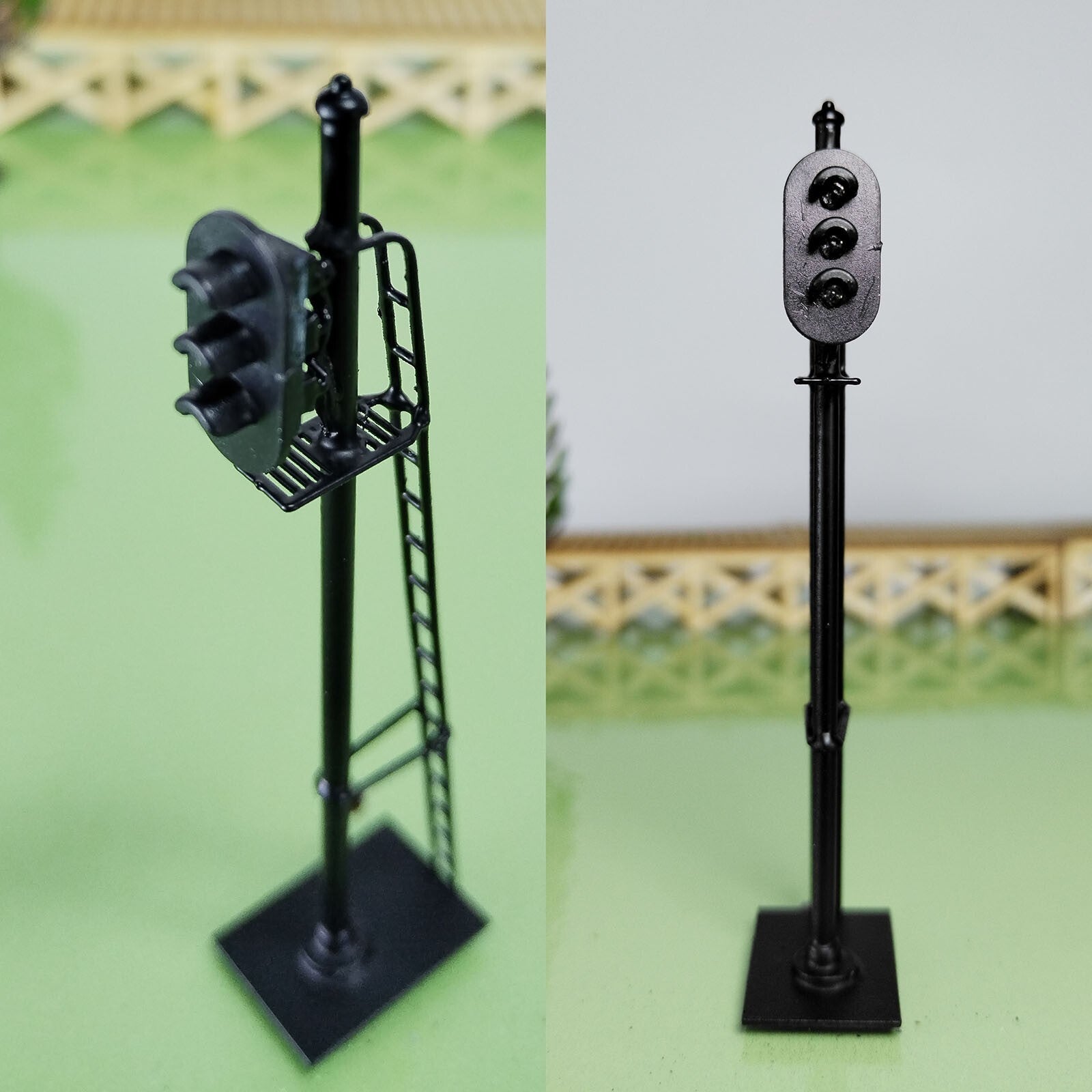 1 x HO scale model railroad 3 aspects block signal LED 3 colors light #K03SrBK