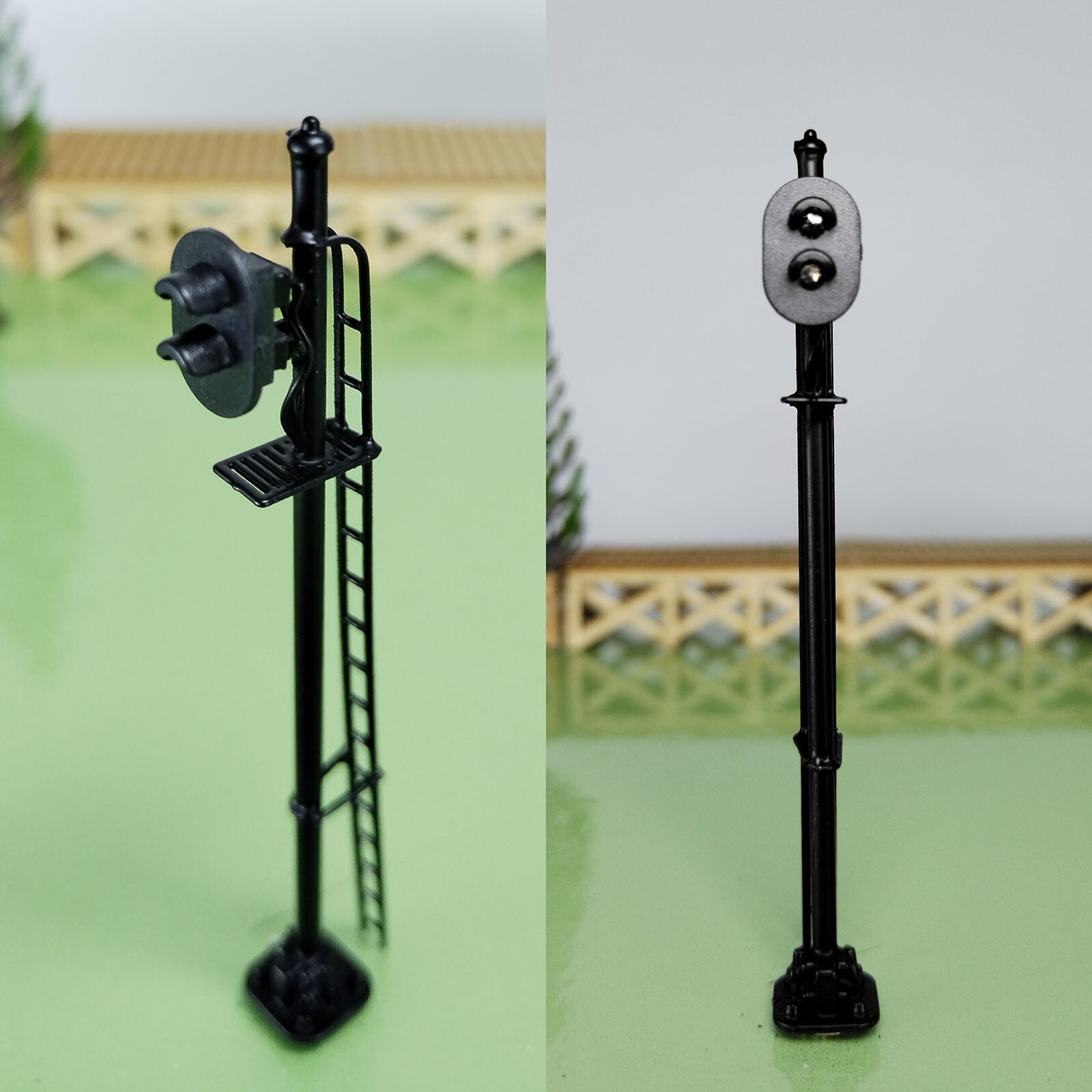 1 x HO scale model railroad 2 aspects block signal LED green/red light #K02SgBK