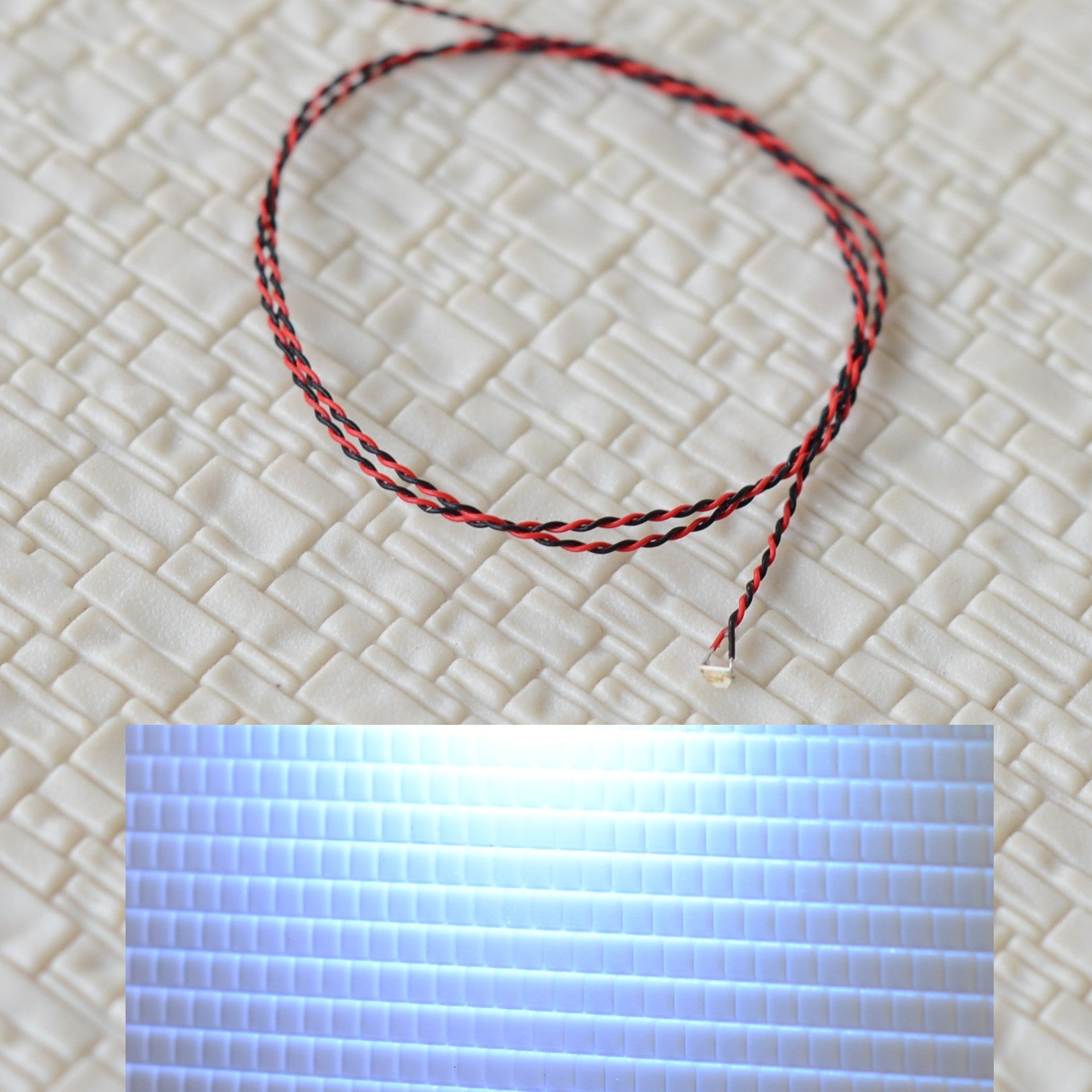 10 x twisted wired cold white #0805 SMD led street Lights Pre-soldered lamp HO N