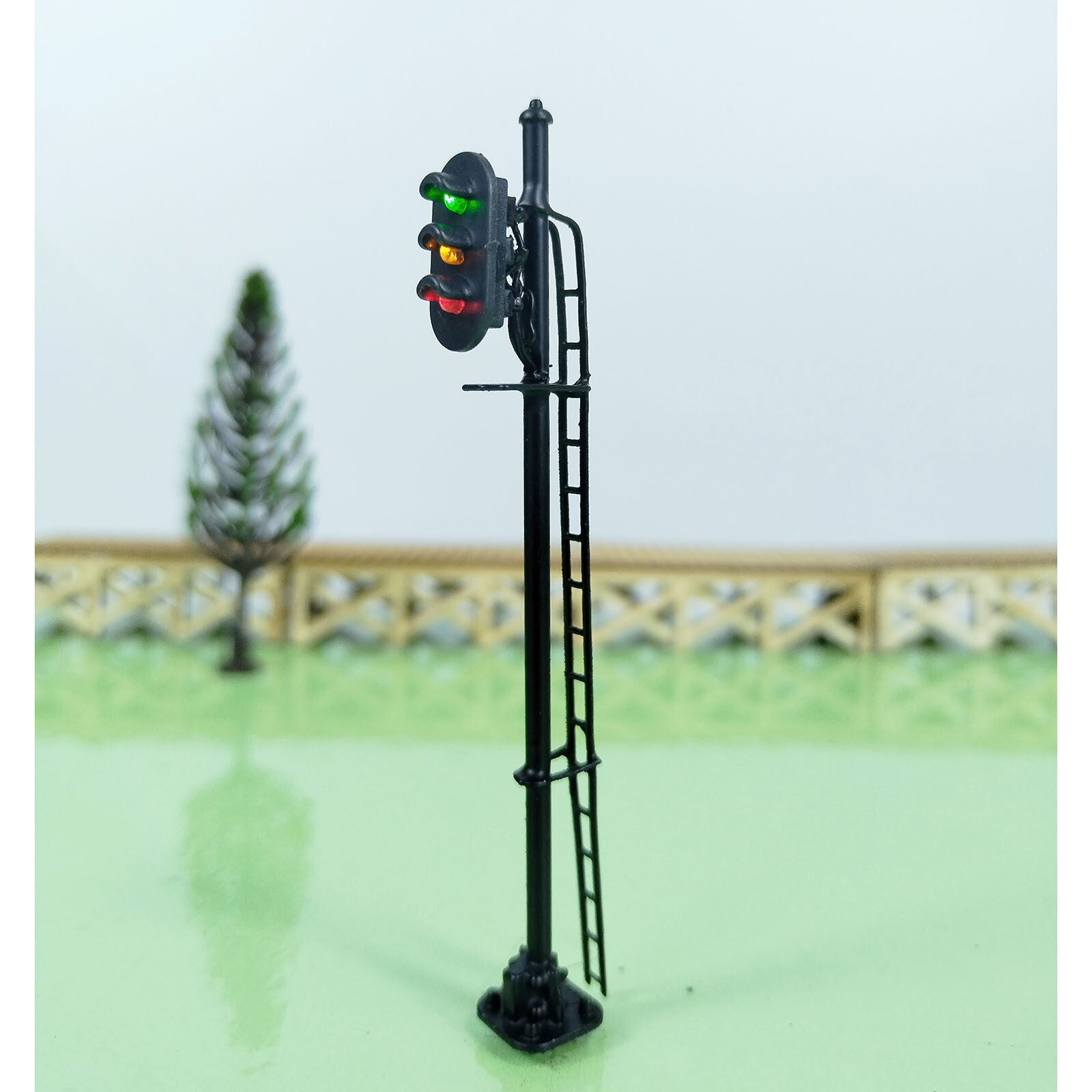 1 x HO scale model railroad 3 aspects block signal LED 3 colors light #K03SgBK