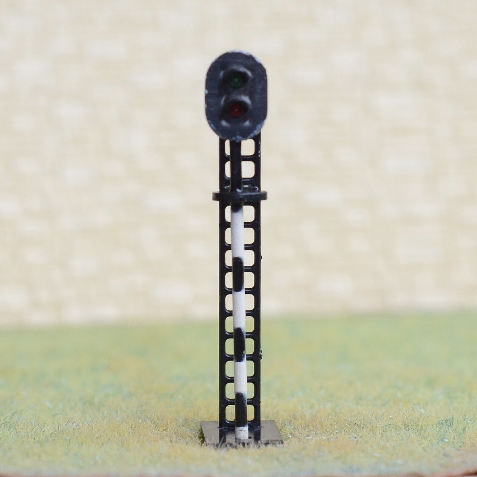 1 x HO scale model railroad 3 colors block signal zebra pole 2 aspects #BZ2