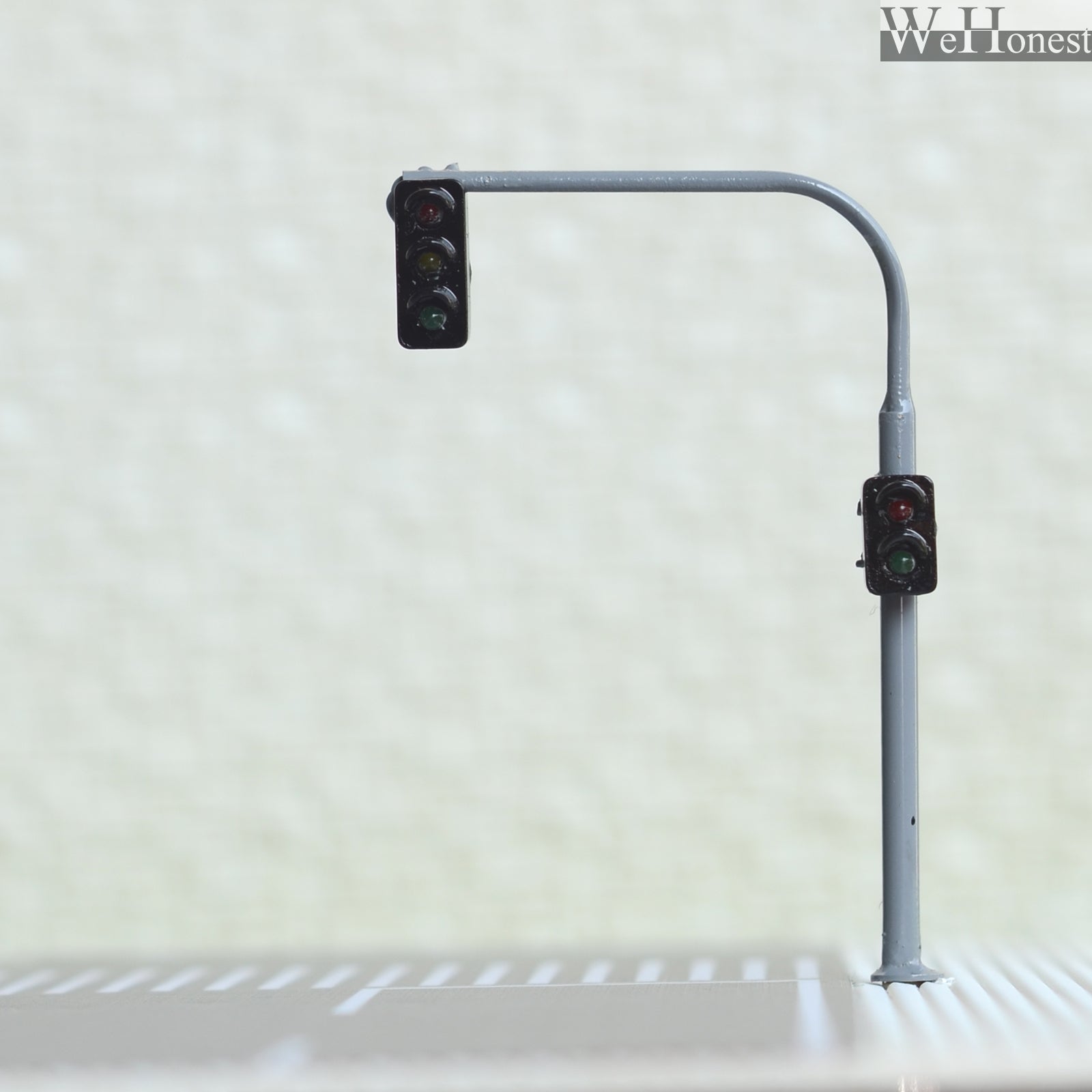 2 x traffic lights HO OO crossing walk model train led street signals #B3C2RHBL