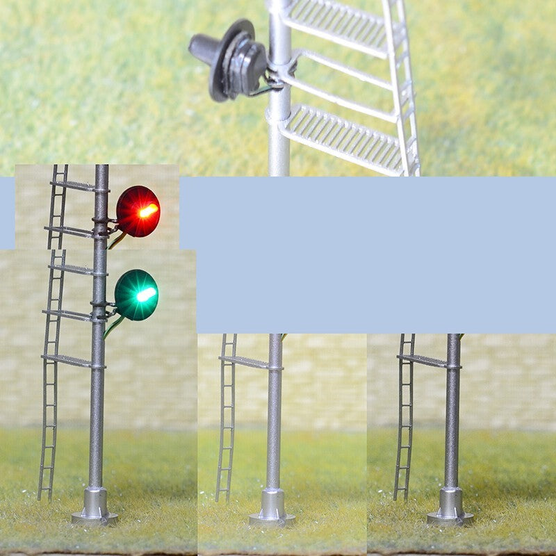 1 x HO scale model railroad colors searchlight signal metal block 3 heads #SOF13