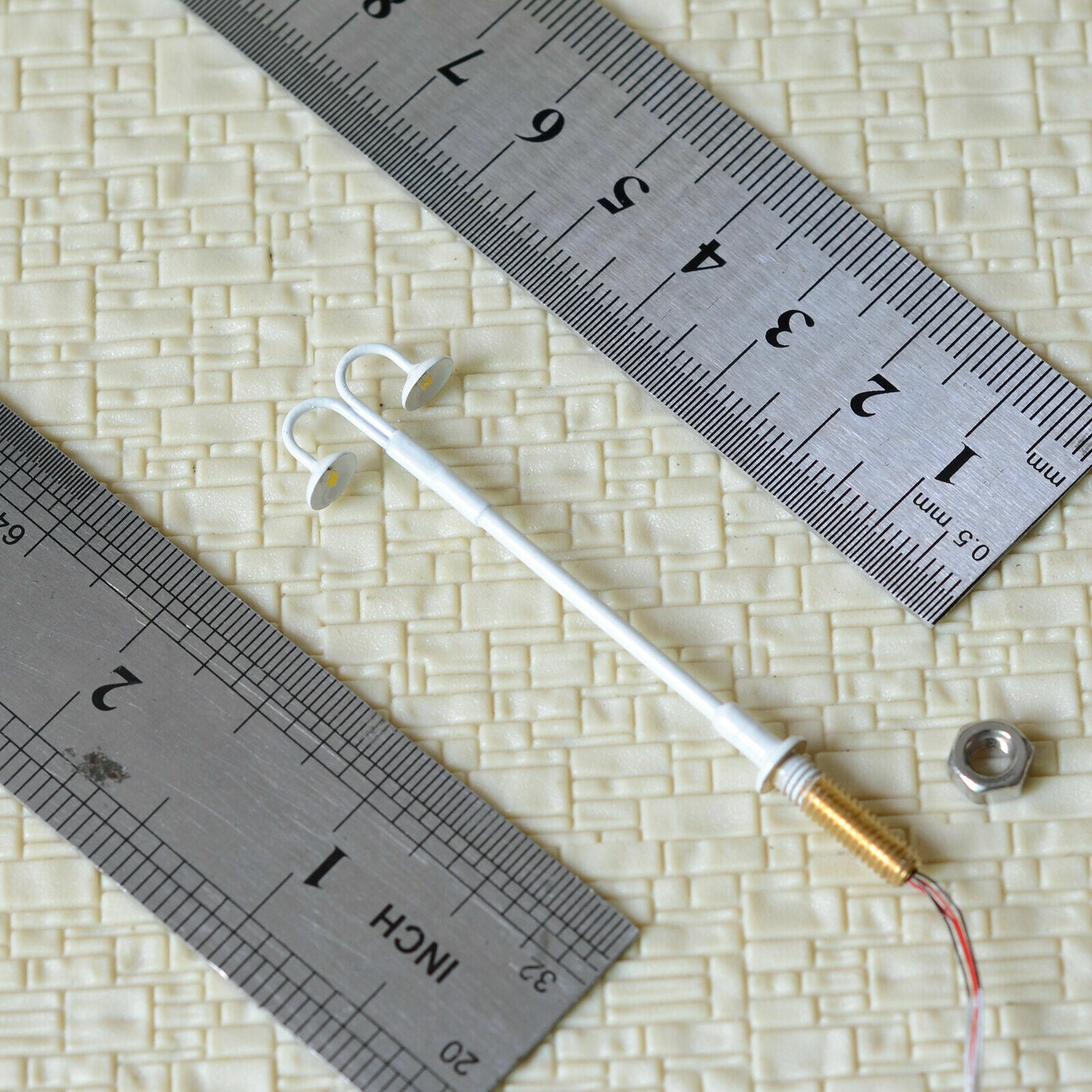 5 x N scale LED light model train railroad street lamp post + resistors #702NWH