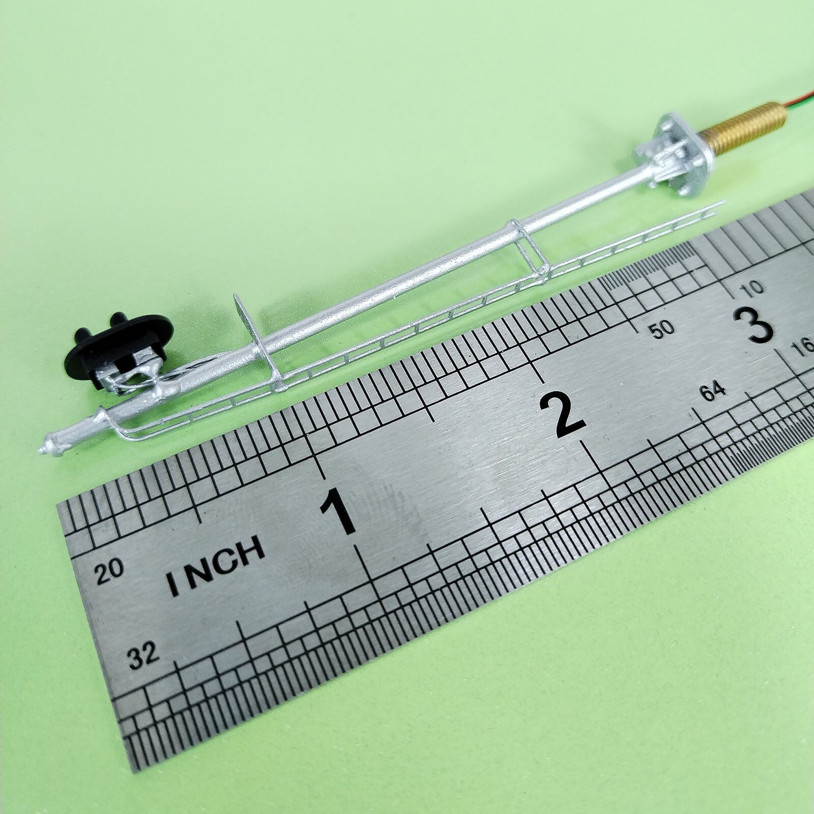 1 x HO scale model railroad 2 aspects block signal LED green/red silver #K02Sg