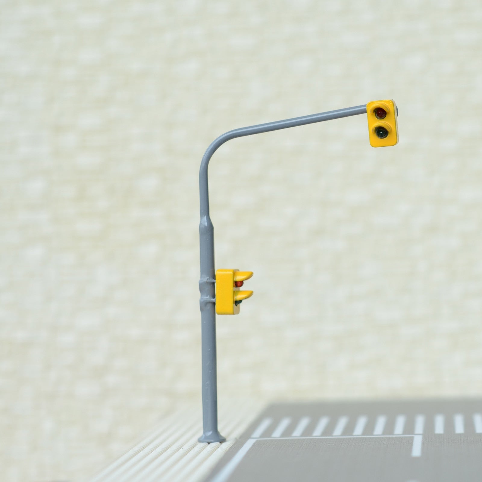 2 x traffic lights HO OO crossing walk model train led pedestrian signals #B2C2V