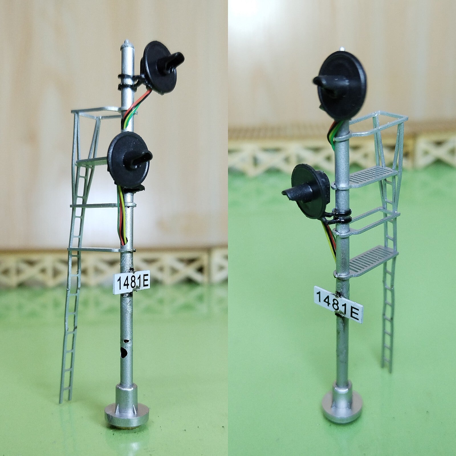 1 x HO scale 2 head searchlight lower offset Distant / Intermediate signal #URBL