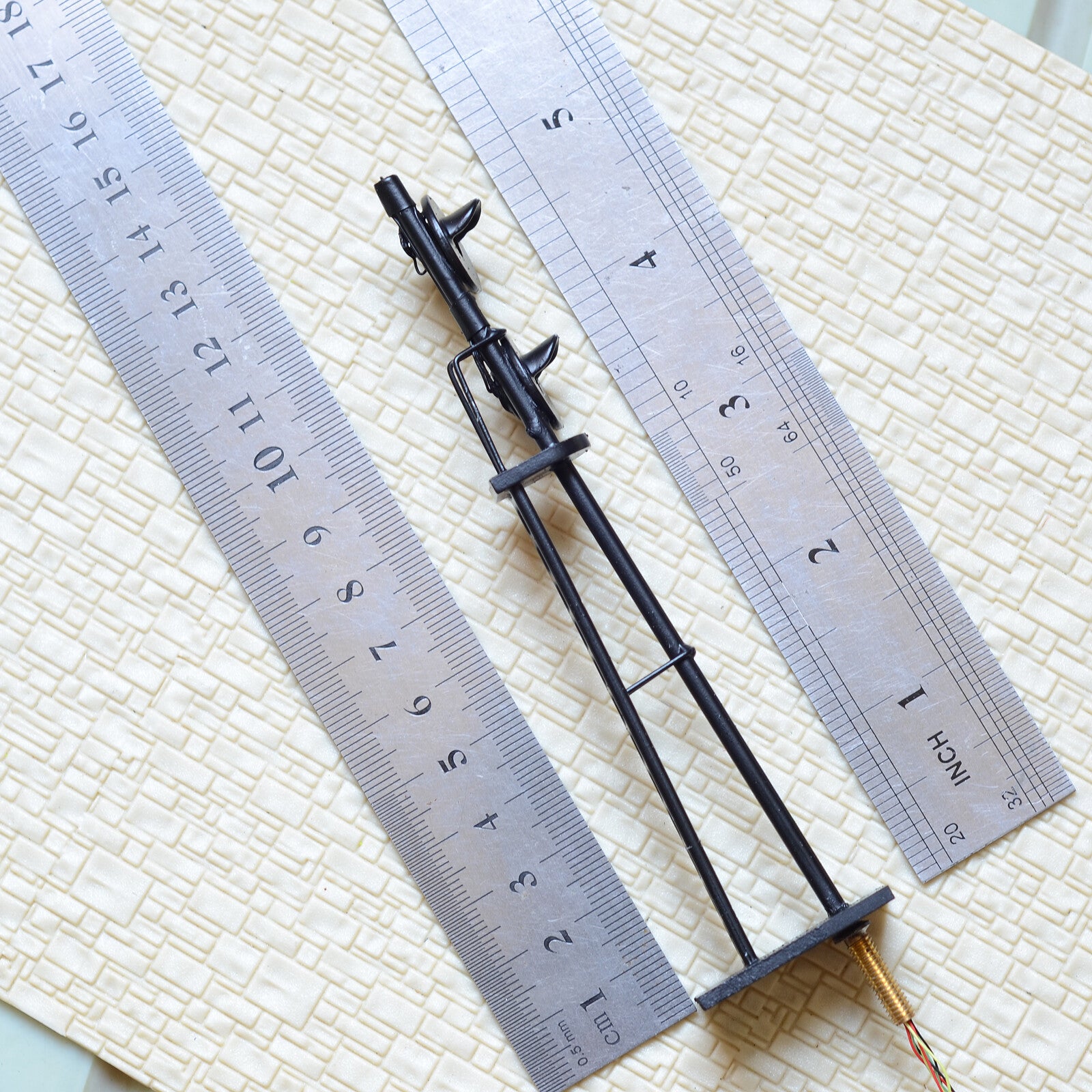 1 x O scale searchlight 2 heads block signal model train 3 color SMD LEDs #SS48B