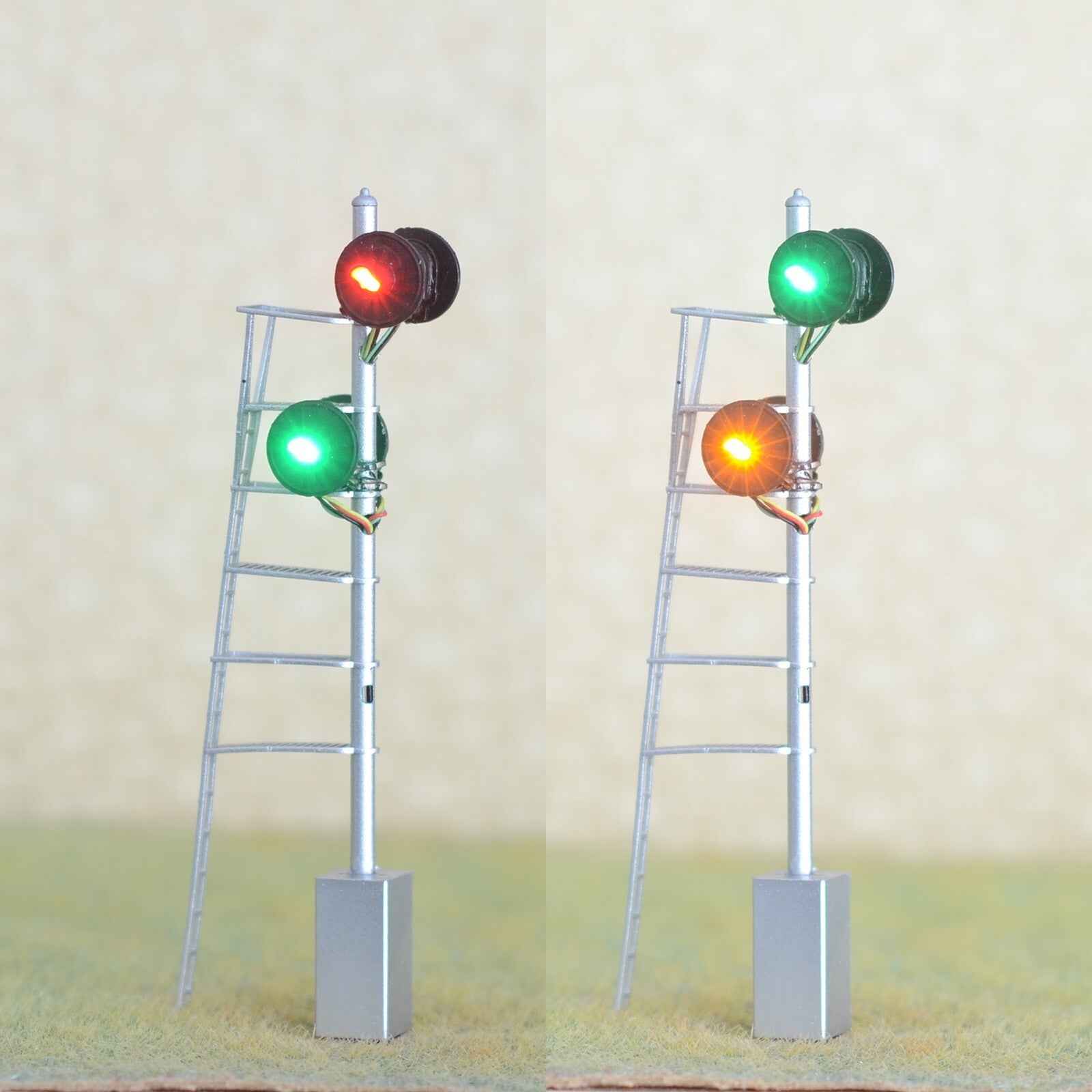 1 x HO scale model 4 head searchlight offset Distant / Intermediate signal #4OF