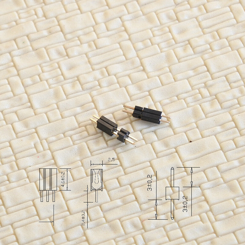 5 pairs wired combined 2 pins mini-plug and socket 1.27mm connectors super tiny