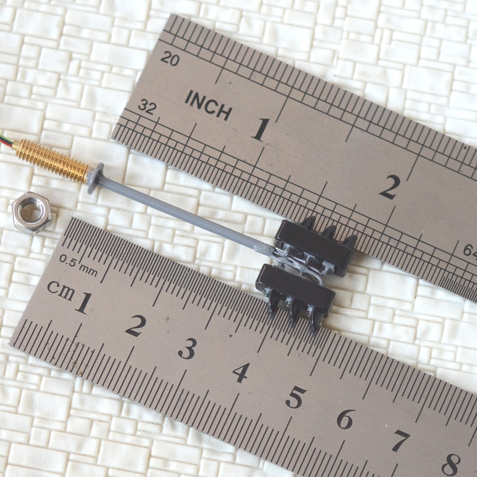 2 x traffic signal light HO OO Scale Model railroad crossing walk led lamp #H33