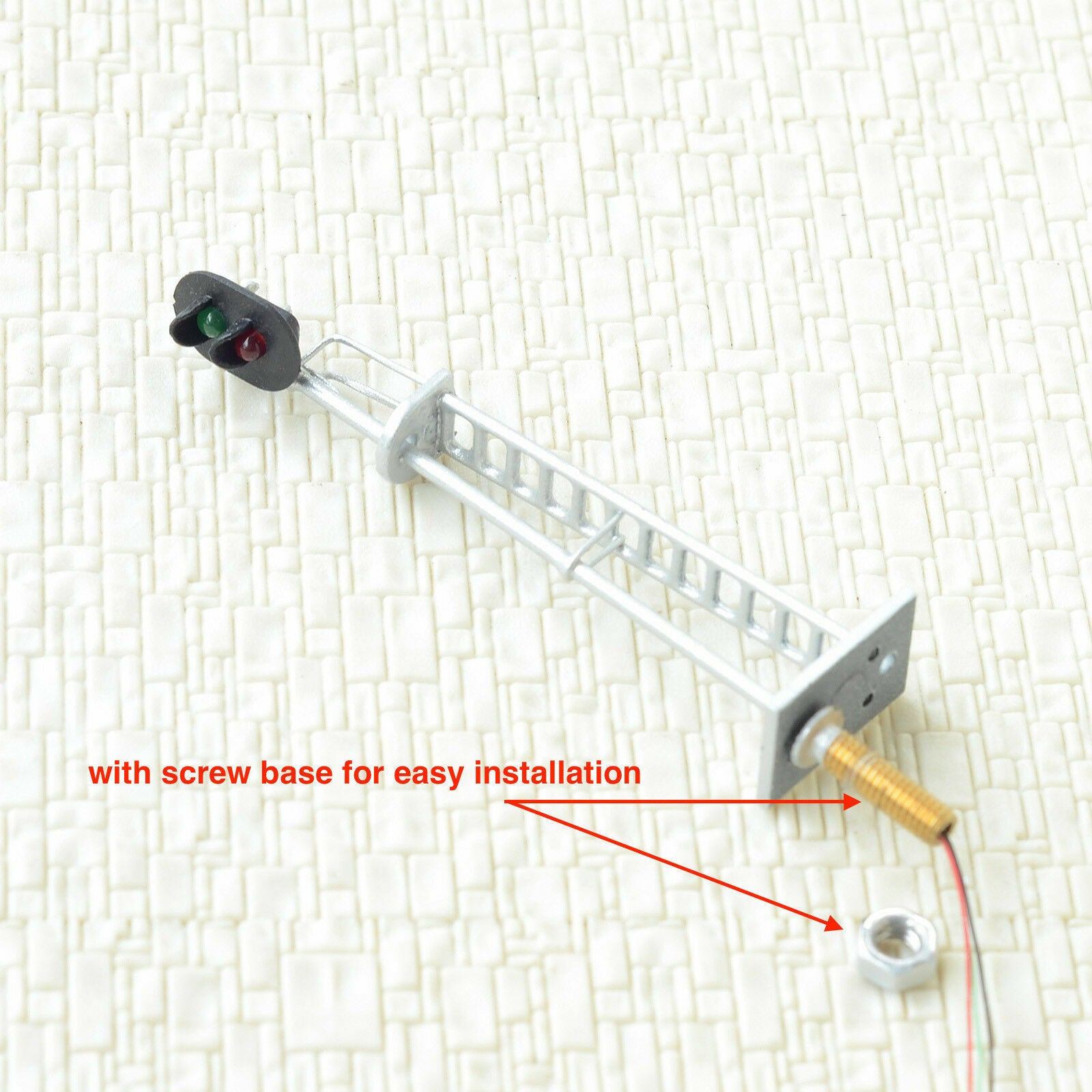 1 x HO /OO scale model railroad block signal LED made 2 aspect green over yellow