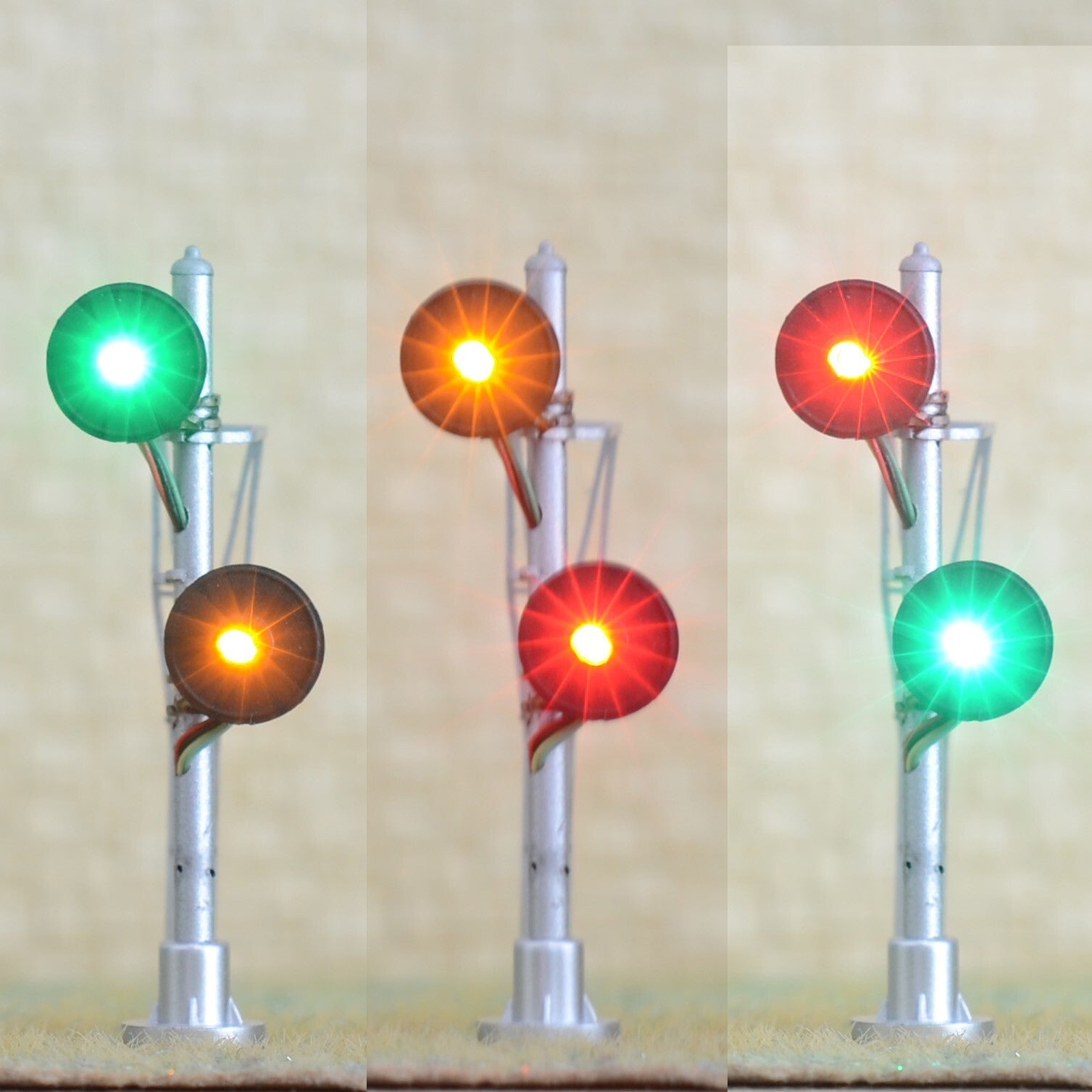 1 x HO scale 2 head searchlight lower offset Distant / Intermediate signal #OD2