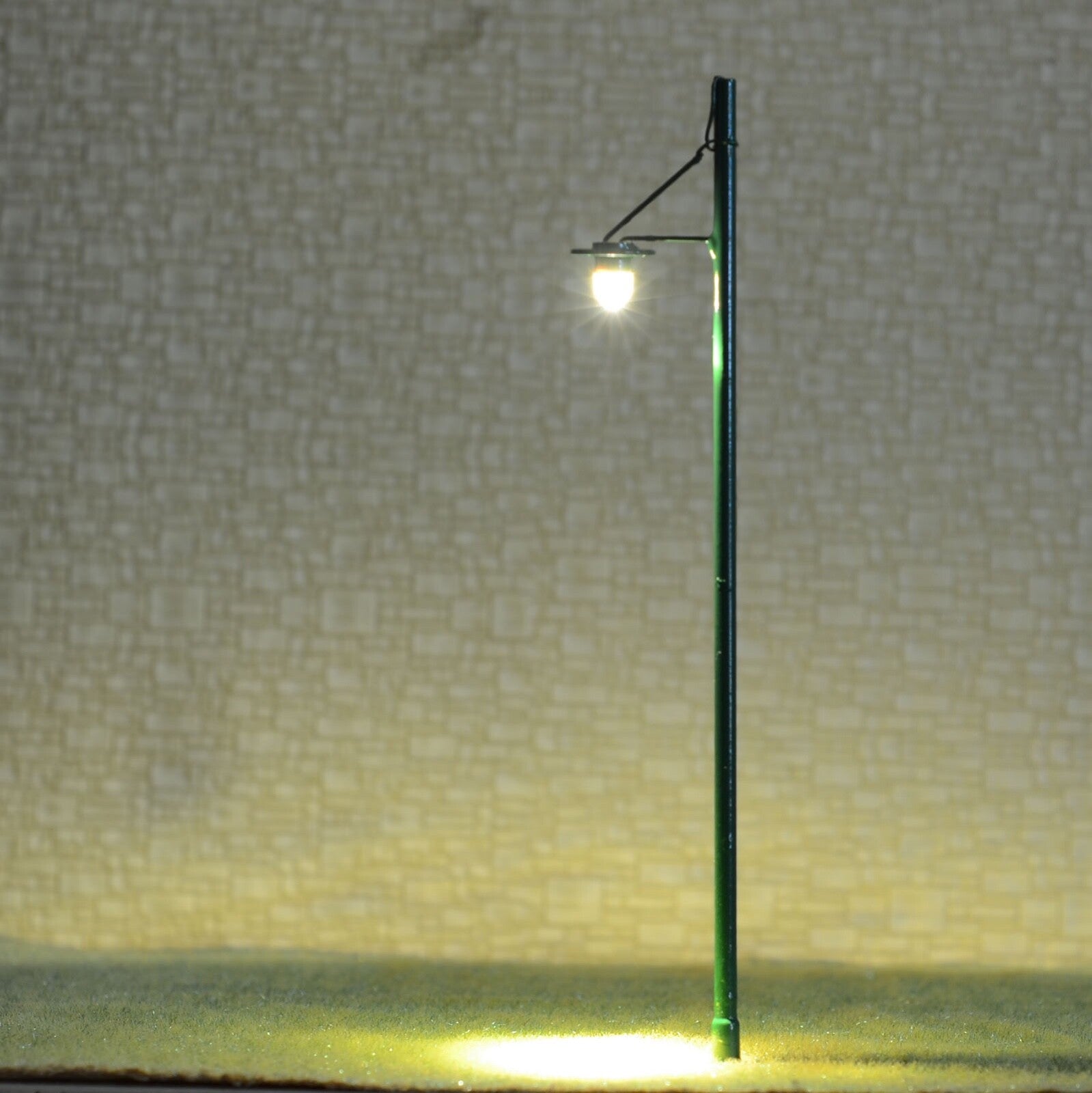 10 x O scale 1:48 model train railroad street light LED lamppost path lamp #R7BG
