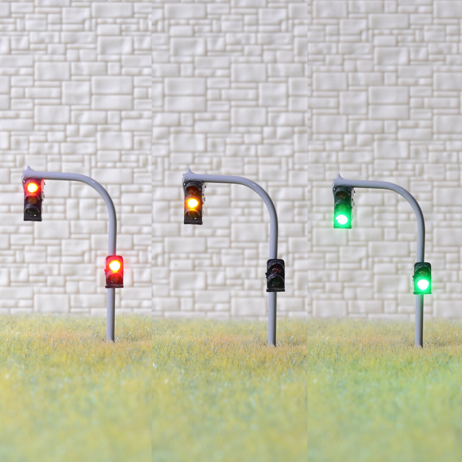 2 x traffic lights N crossing walk model LED pedestrian street signals #GB3C2NR