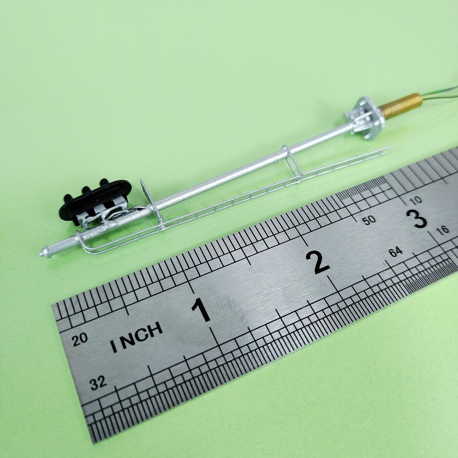 1 x HO scale model railroad 3 aspects block signal LED 3 colors silver #K03Sg