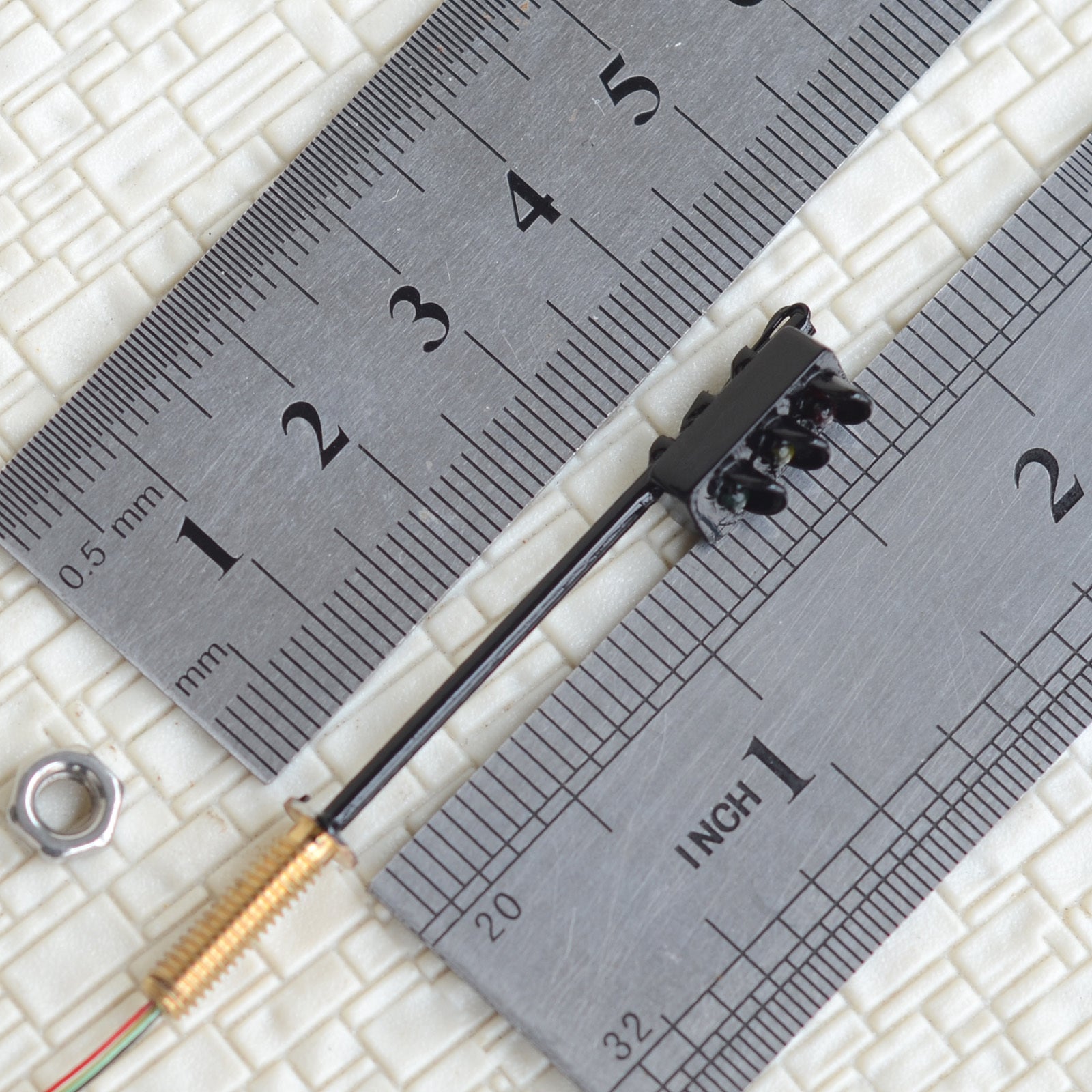 2 x traffic signal light HO OO scale model railroad crossing walk led lamps #BL3