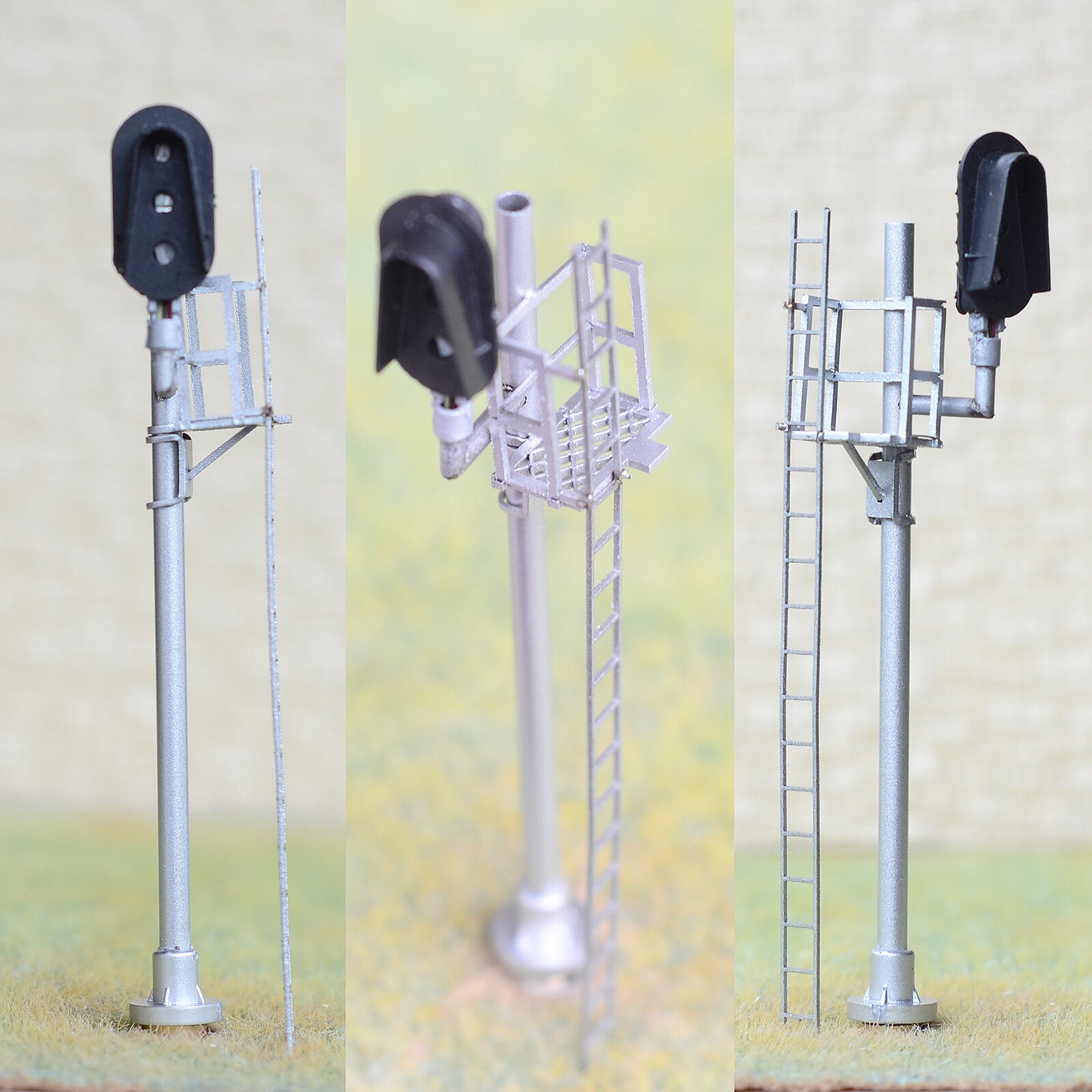 1 x HO scale 3 colors light Darth Vader style block signal distance signal #F1t